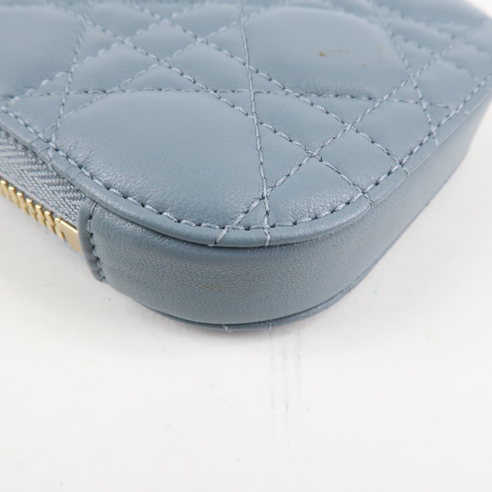 Christian Dior Lady Dior Call'in Dior Canage Lamb Skin Phone Holder Used