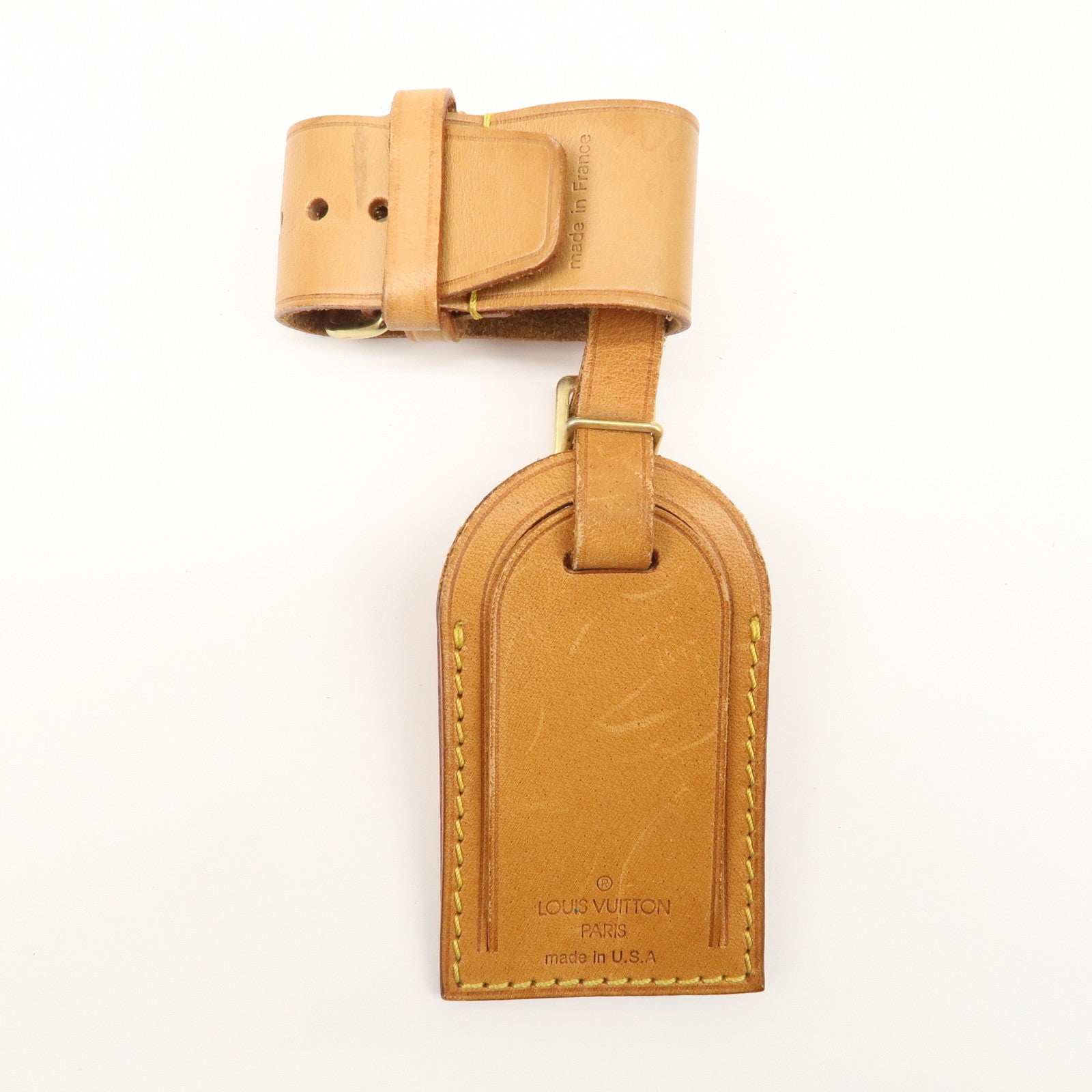 Louis Vuitton Set of 15 Nume Leather Name Tag & Poignet Natural Used