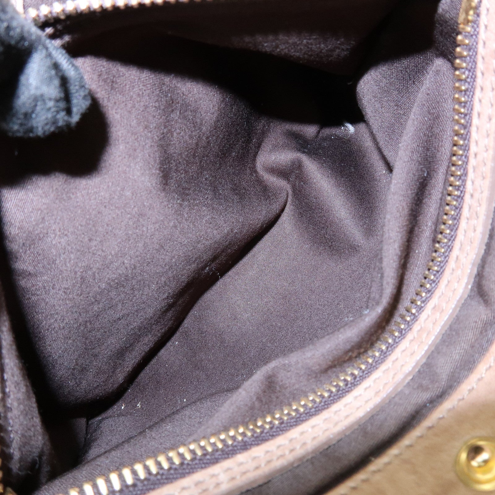 MIU MIU Matelasse Leather 2Way Bag Hand Bag Shoulder Bag Brown