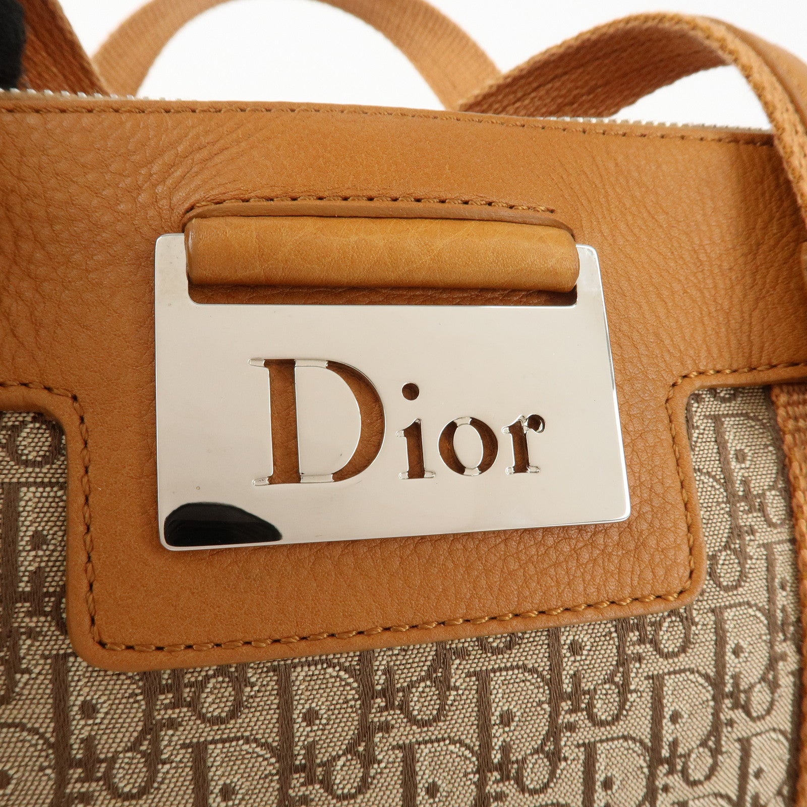 Christian Dior Trotter Canvas Leather Mini Boston Bag Hand Bag Used