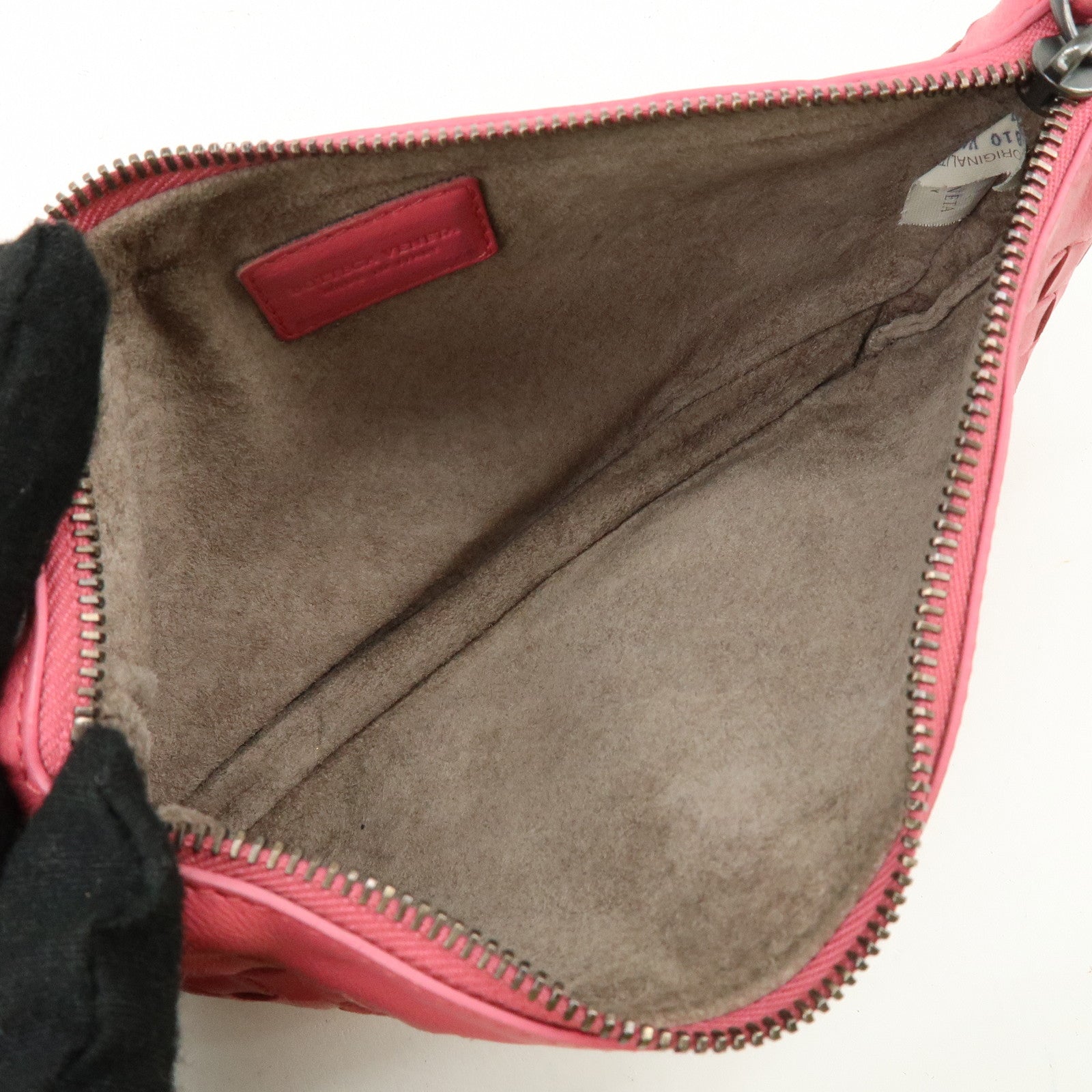 BOTTEGA VENETA Intrecciato Leather Pouch Cosmetic Pouch Pink 233810