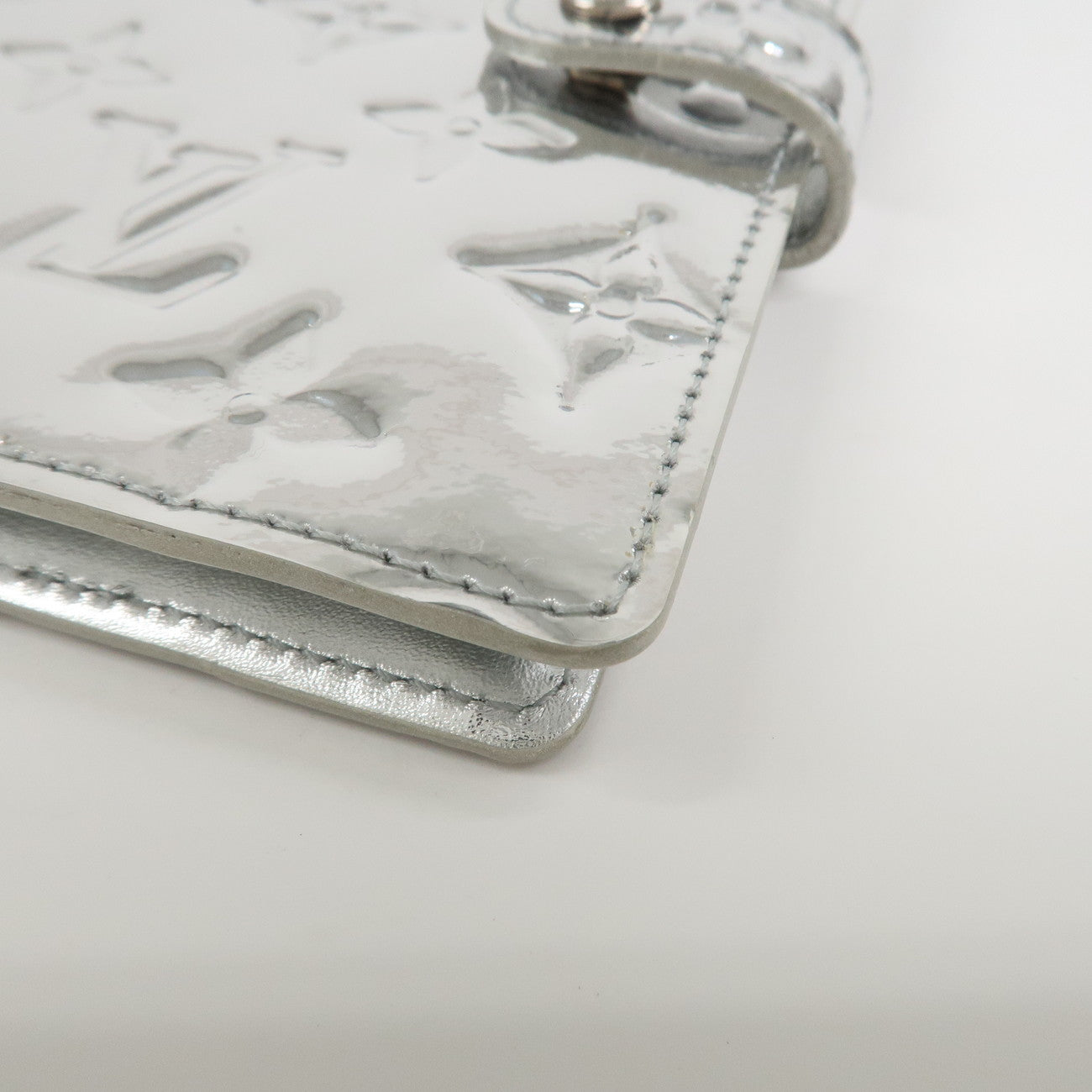 Louis Vuitton Monogram Miroir Agenda PM Planner Cover Argent R20963