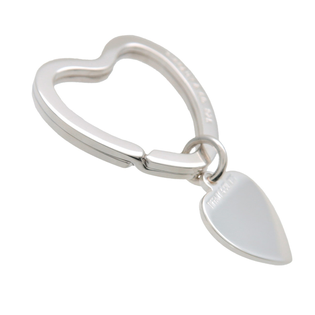 Tiffany & Co Open Heart Key Ring Key Chain SV925 Silver