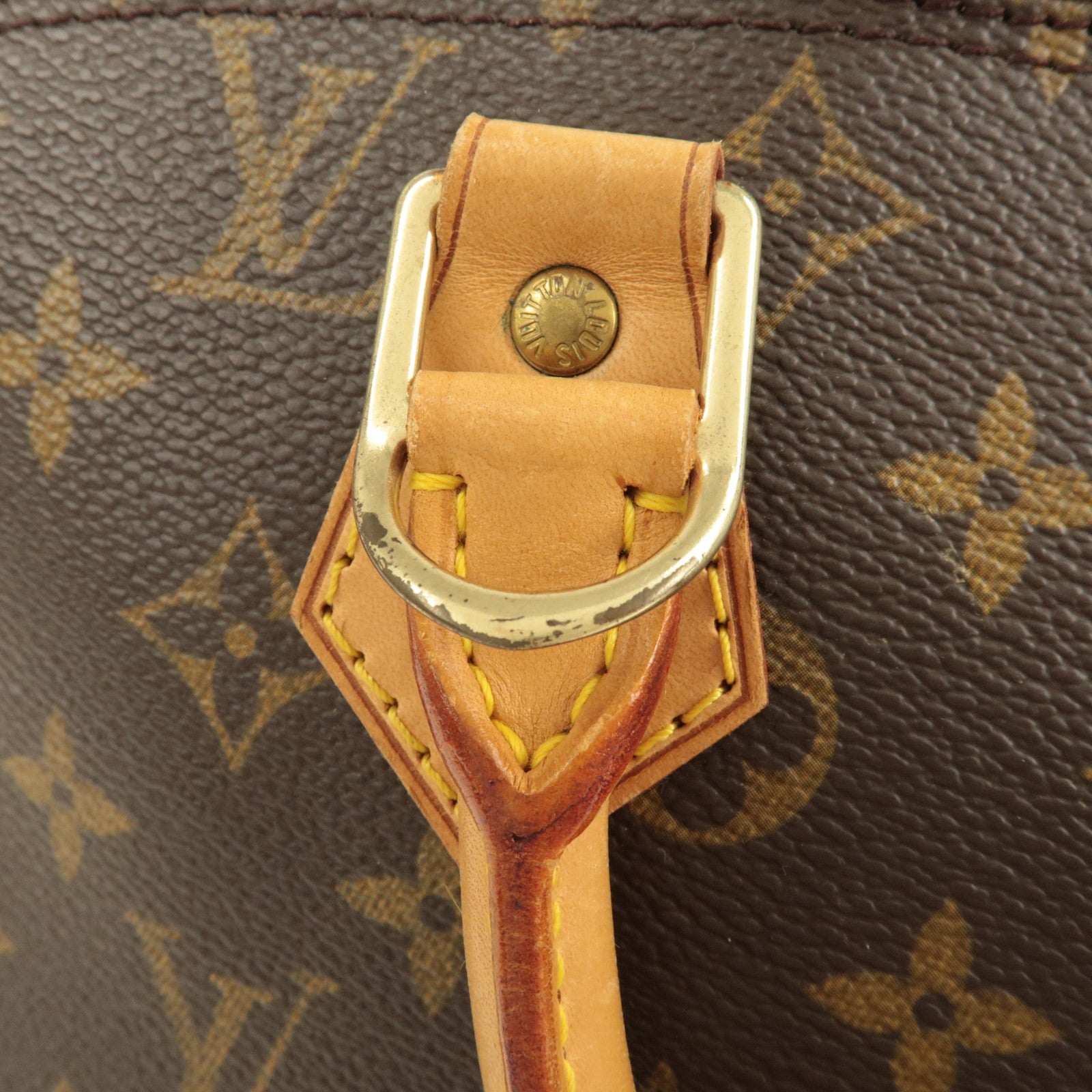 Louis Vuitton Monogram Alma Hand Bag Brown M51130 Used