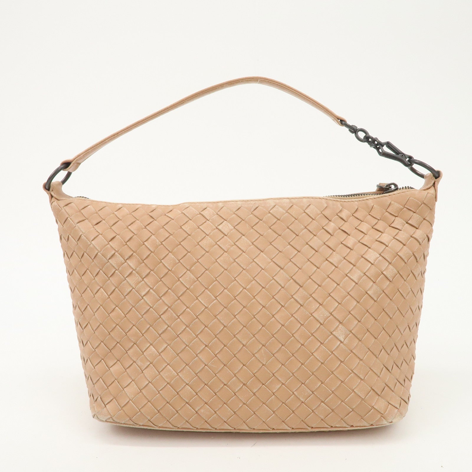 BOTTEGA VENETA Intrecciato Leather Shoulder Bag Hand Bag Pink Used