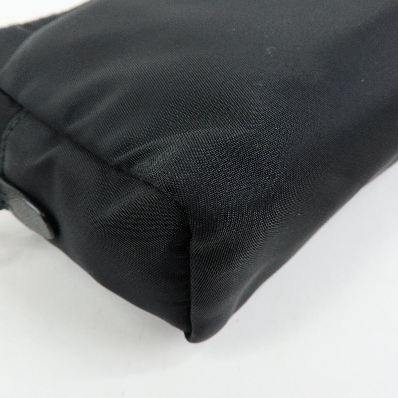 PRADA Triangle Logo Re-Nylon Saffiano Leather Cosmetic Pouch 1NE693