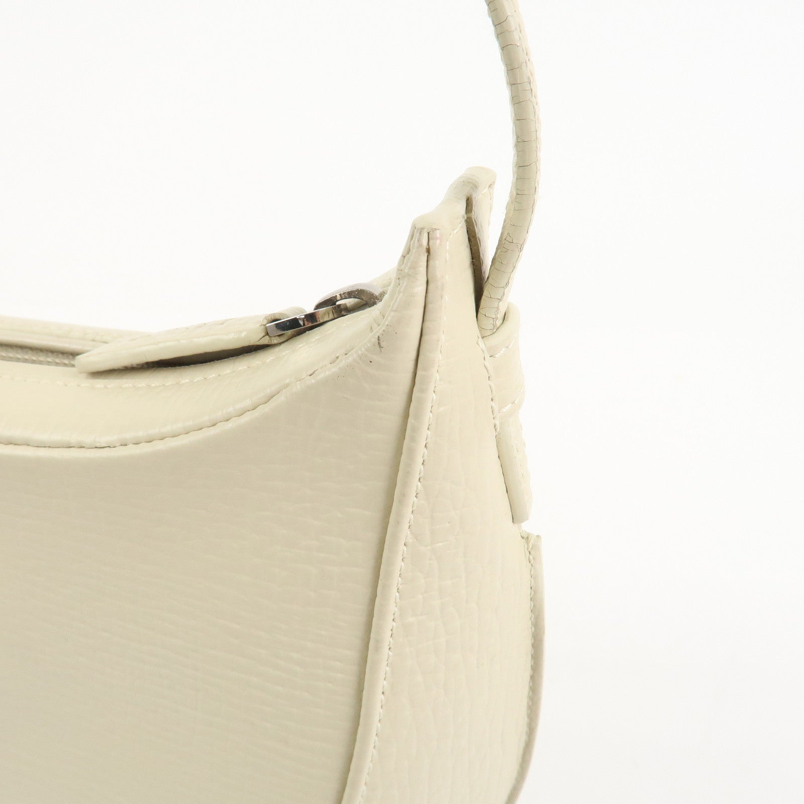 LOEWE Leather Shoulder Bag Hand Bag Ivory