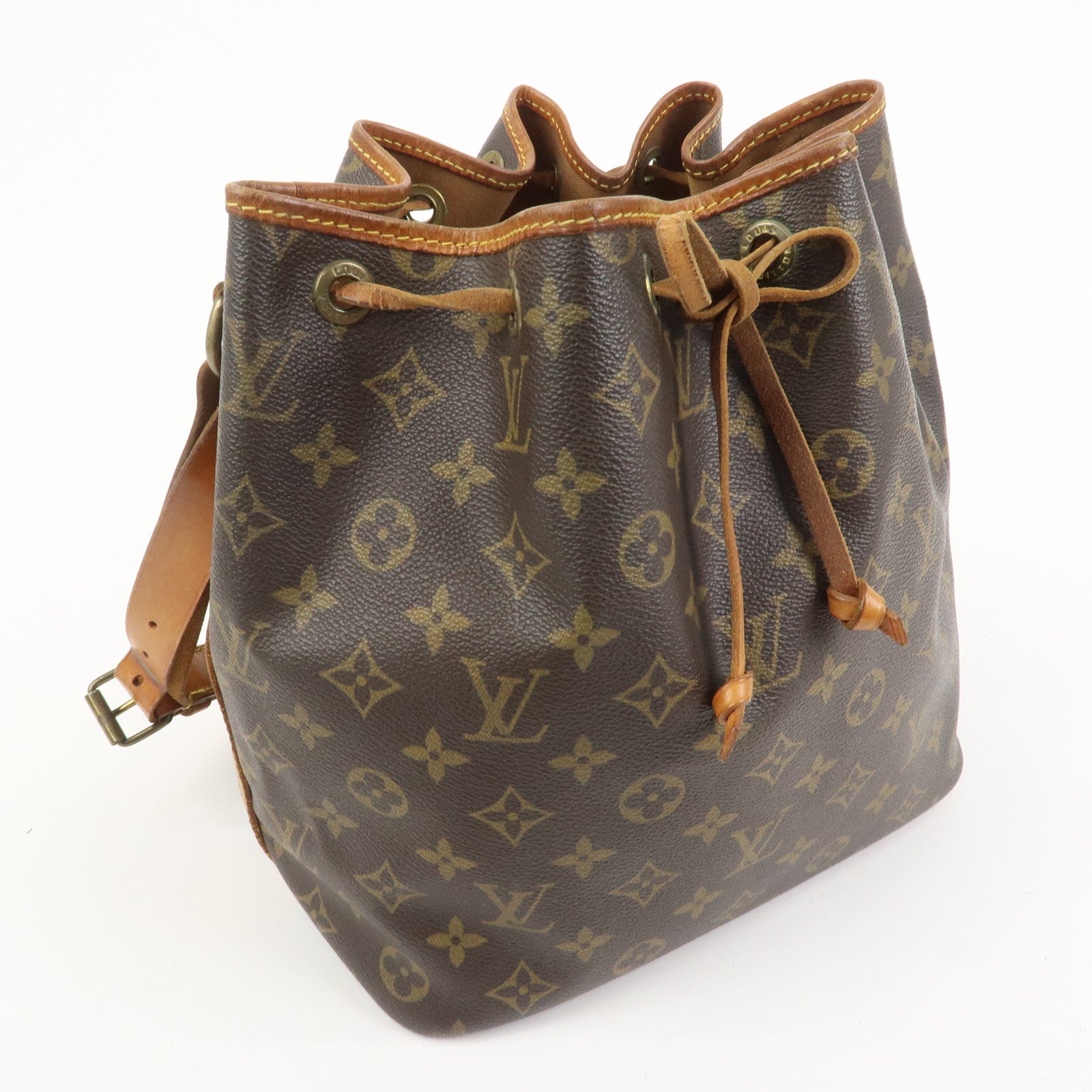 Louis Vuitton Monogram Petit Noe Shoulder Bag Brown M42226