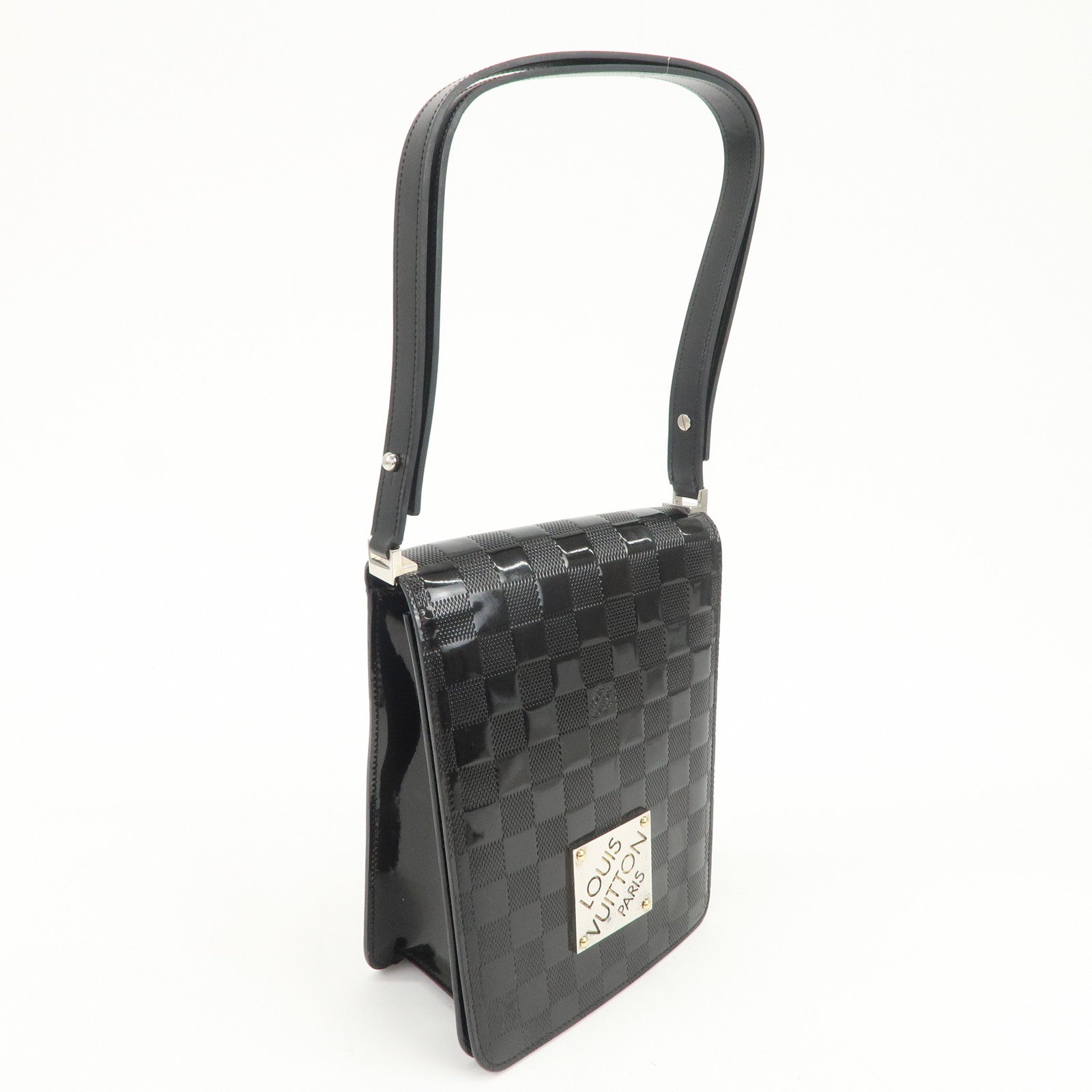 Louis Vuitton Damier Vernis Club Shoulder Bag Noir M92127