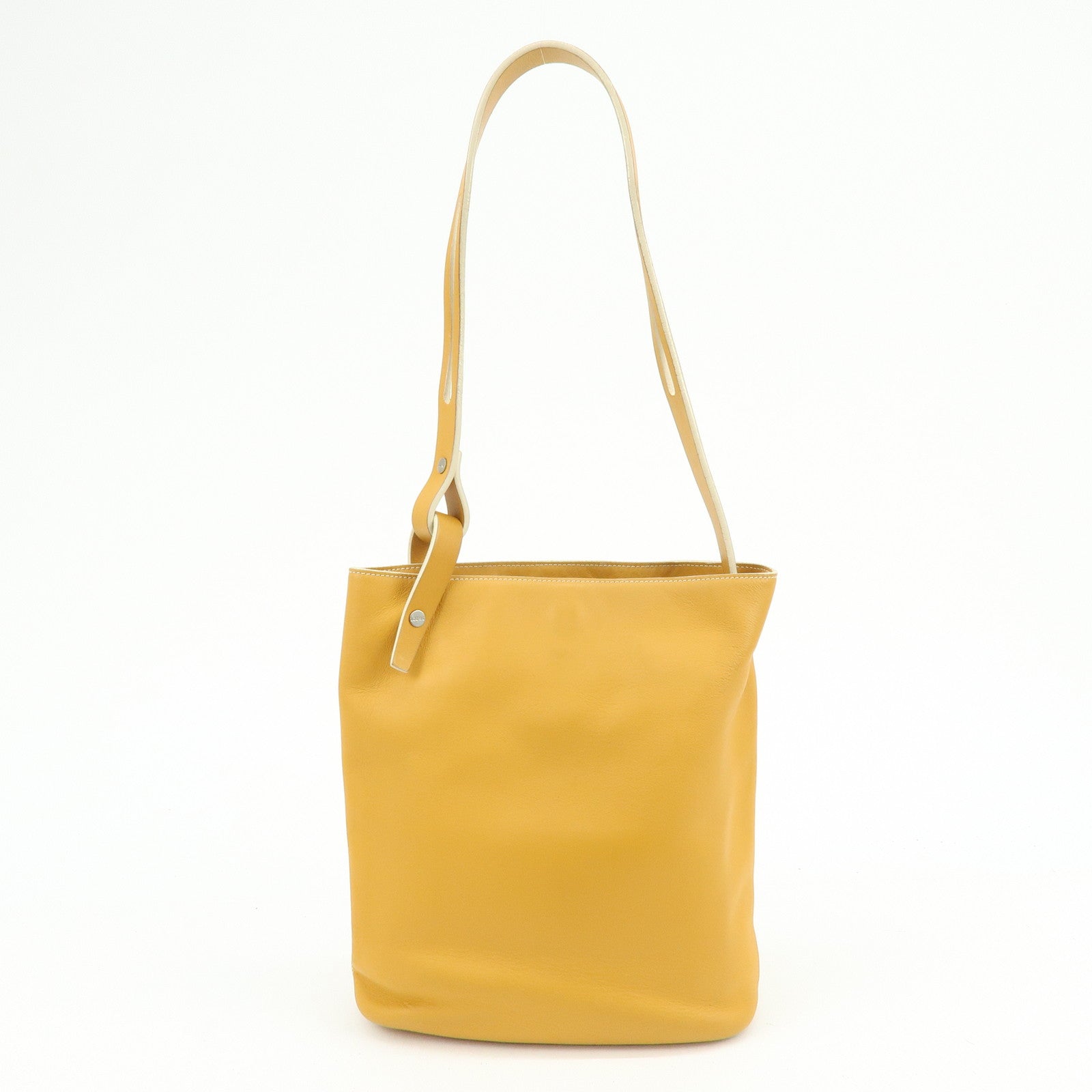 LOEWE Leather Shoulder Bag Hand Bag Light Brown