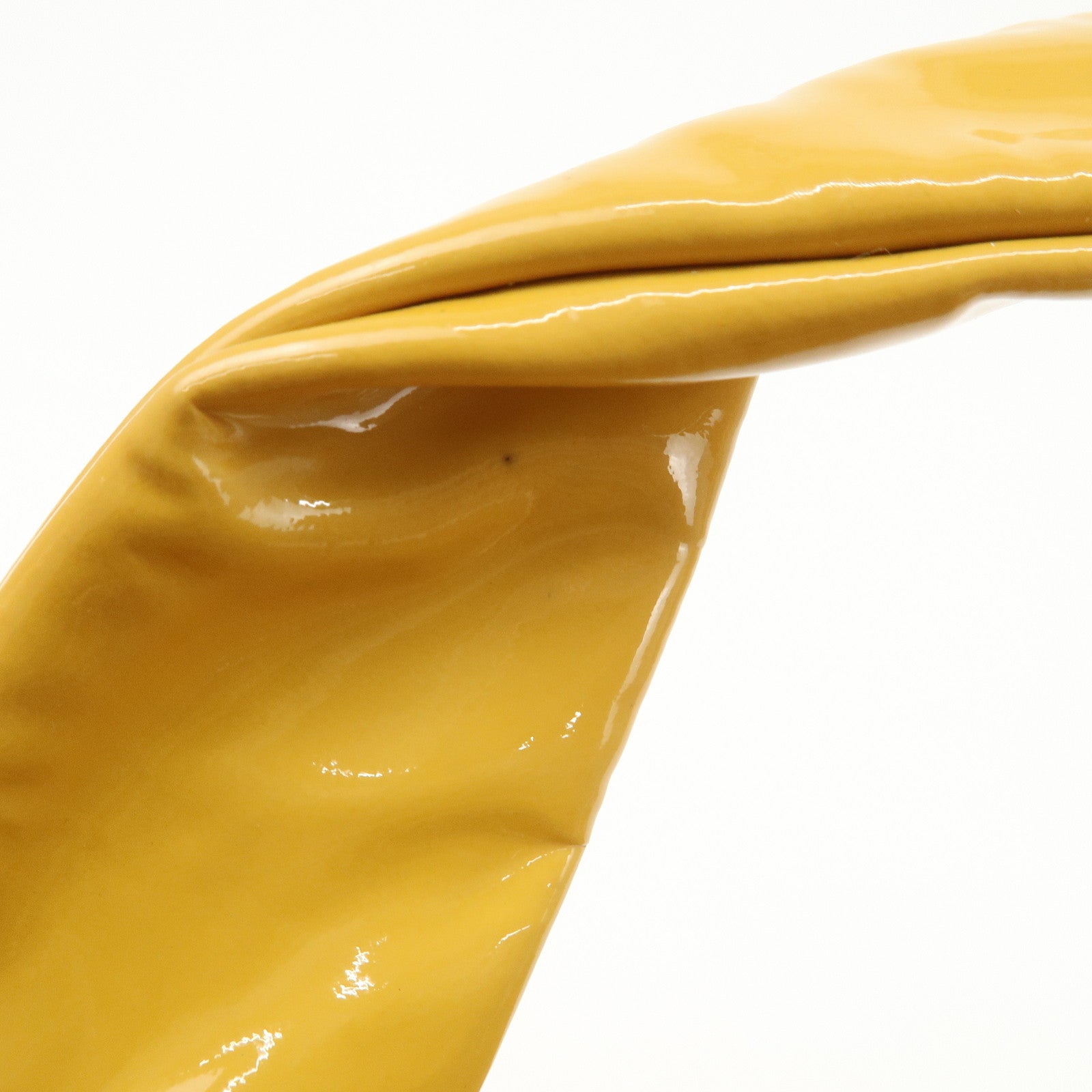 GUCCI Hysteria Patent Leather Hand Bag Tote Bag Yellow 197020