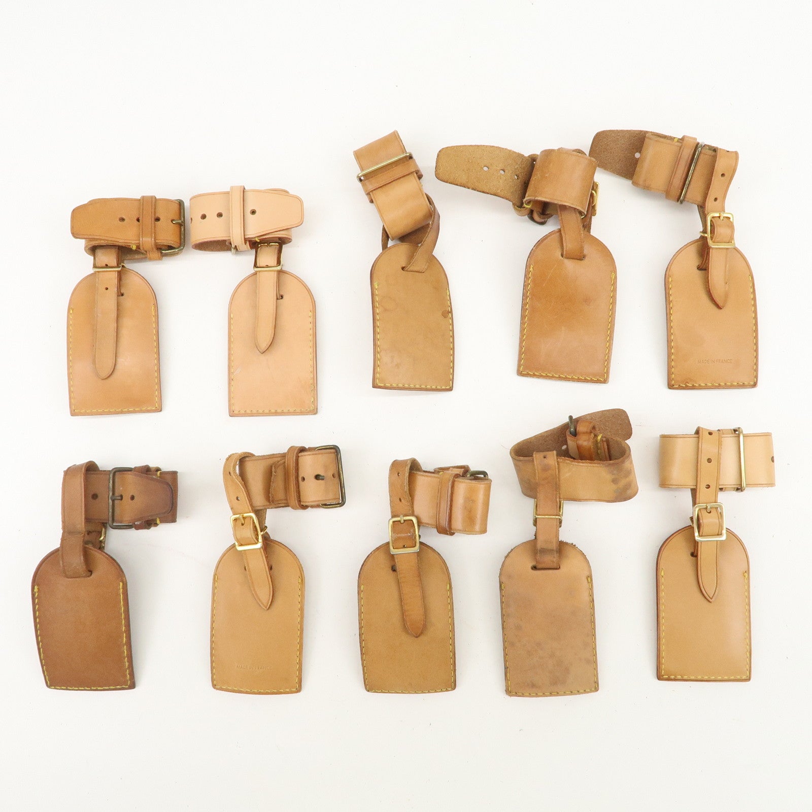 Louis Vuitton Set of 10 Leather Name Tag & Poignet