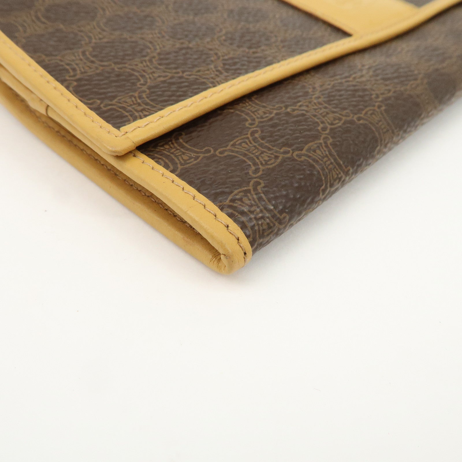 CELINE Macadam PVC Leather Long Wallet Brown