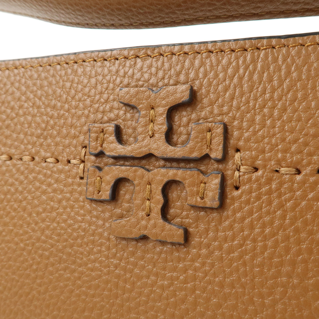 Tory Burch Logo Leather 2way Shoulder Bag Hand Bag Brown Used