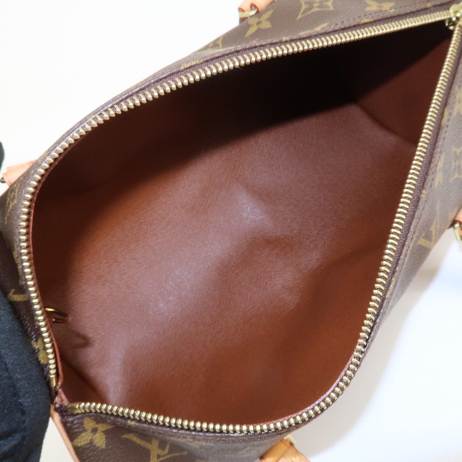 Louis Vuitton Monogram Papillon 30 Hand Bag New Style Brown M51385 Used