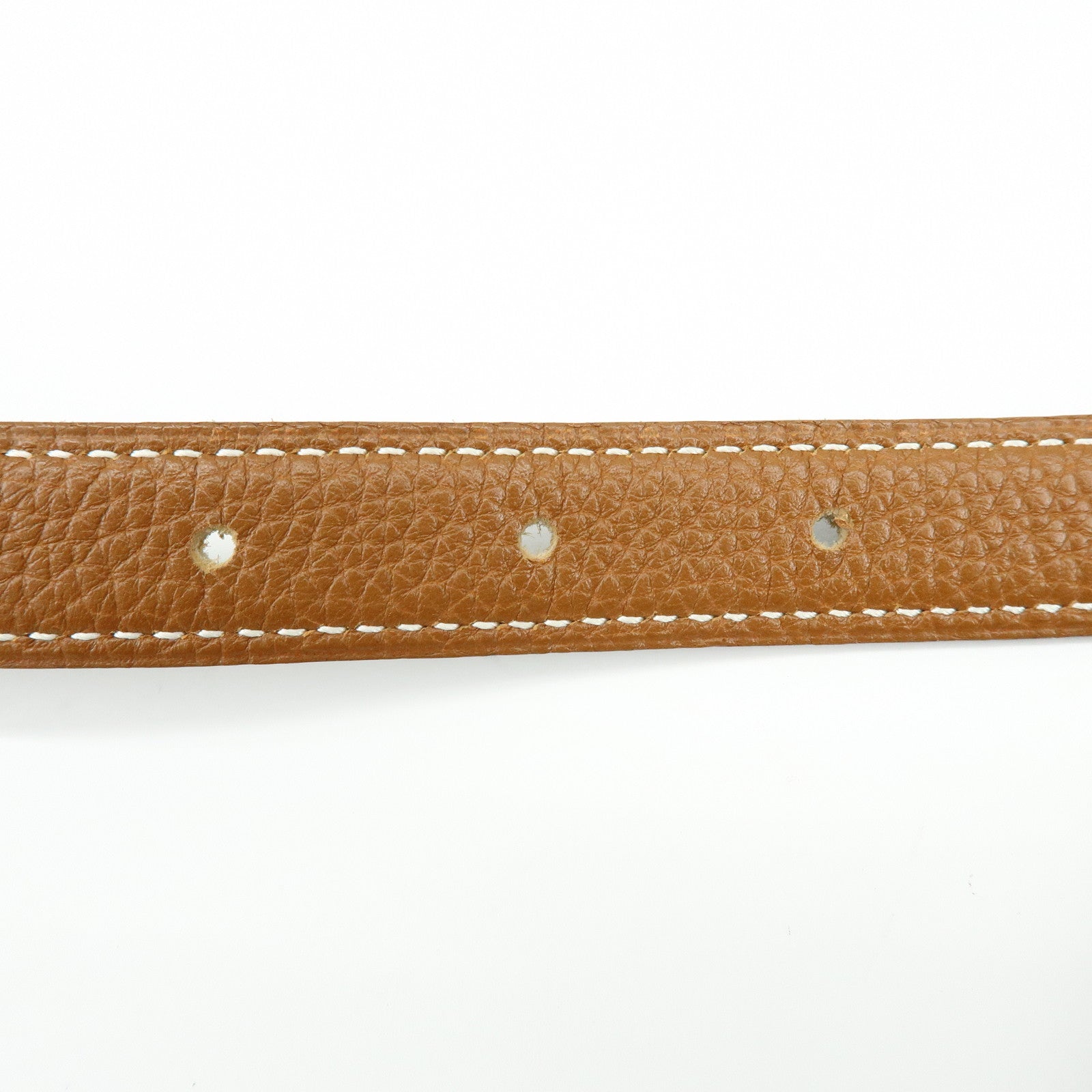 HERMES H Buckle □F Stamped Reversible Constance Belt 80 Black