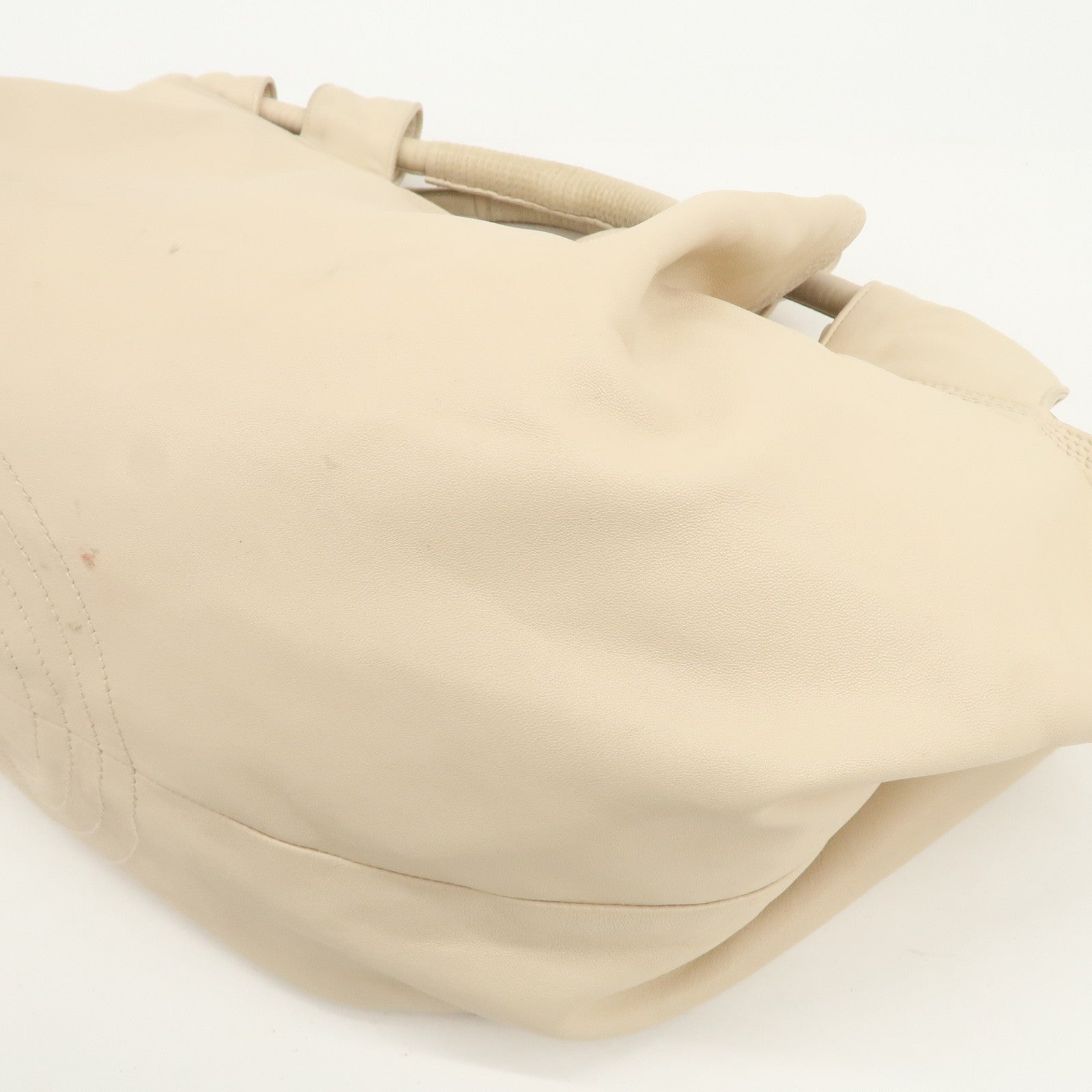 LOEWE Anagram Logo Nappa Leather Hand Bag Shoulder Bag Ivory