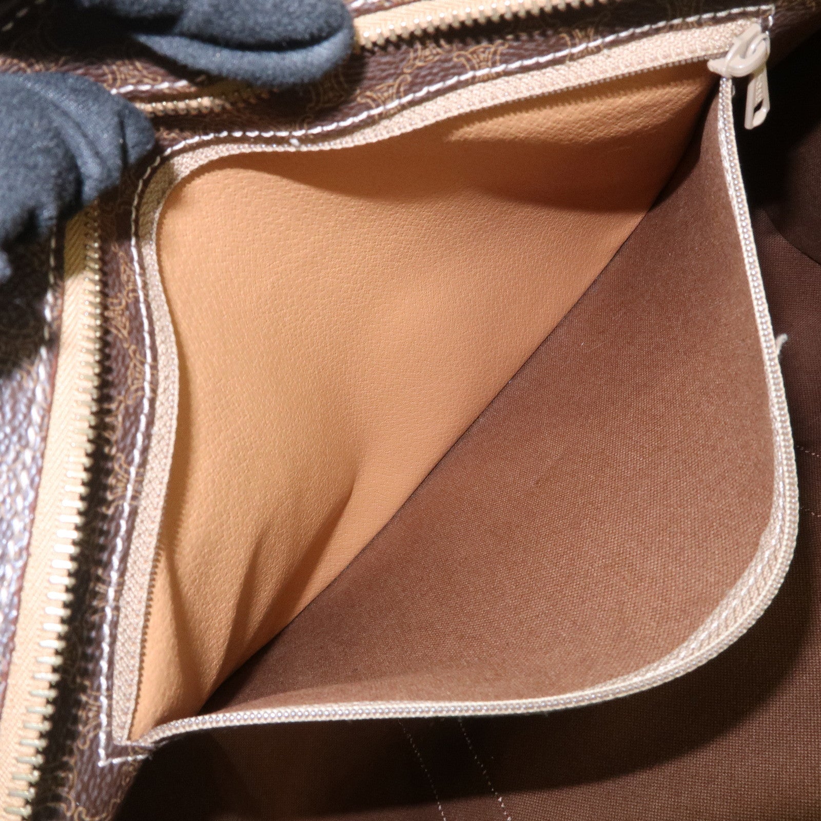 CELINE Macadam PVC Leather Tote Bag Shoulder Bag Brown