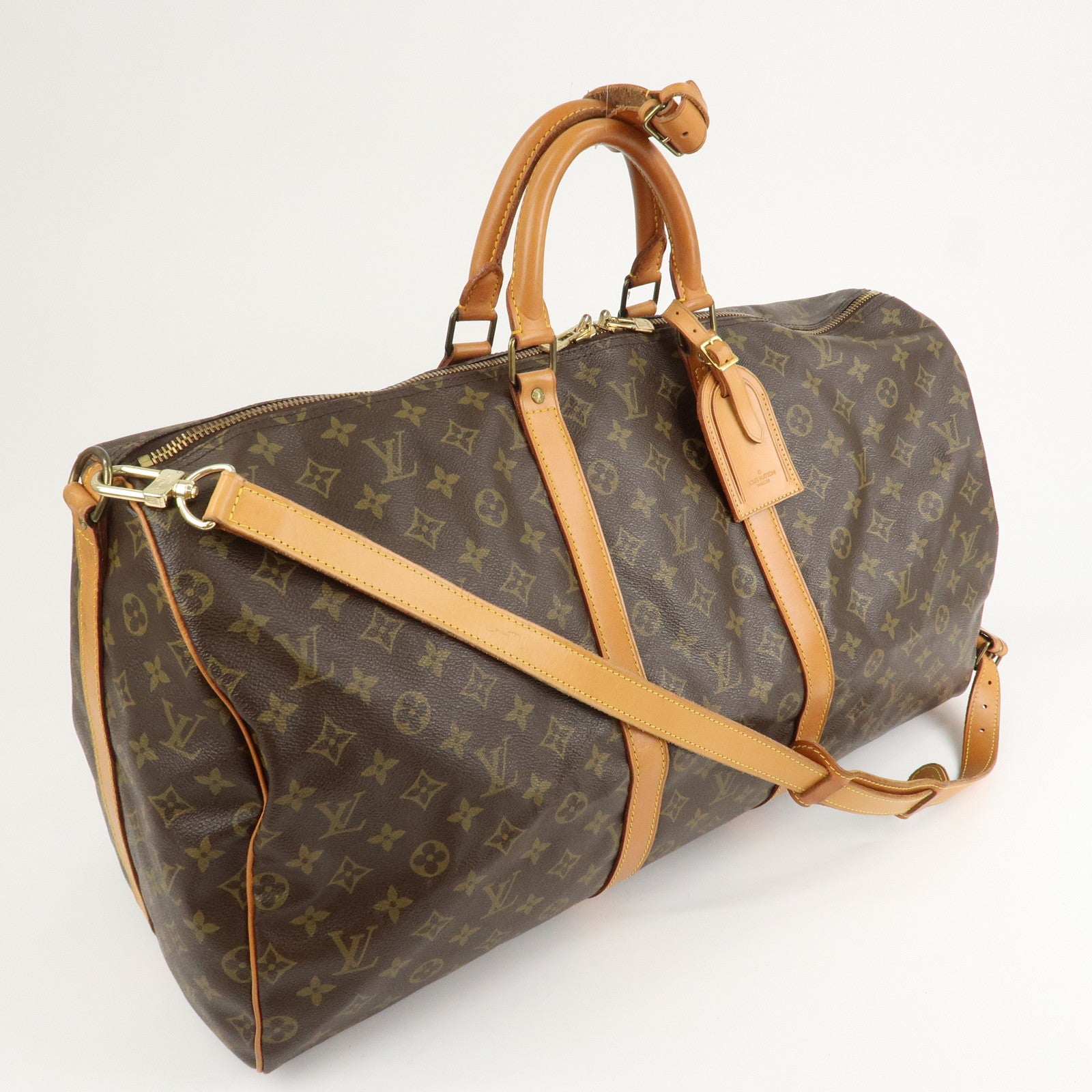 Louis Vuitton Monogram Keep All Bandouliere 55 Boston Bag M41414