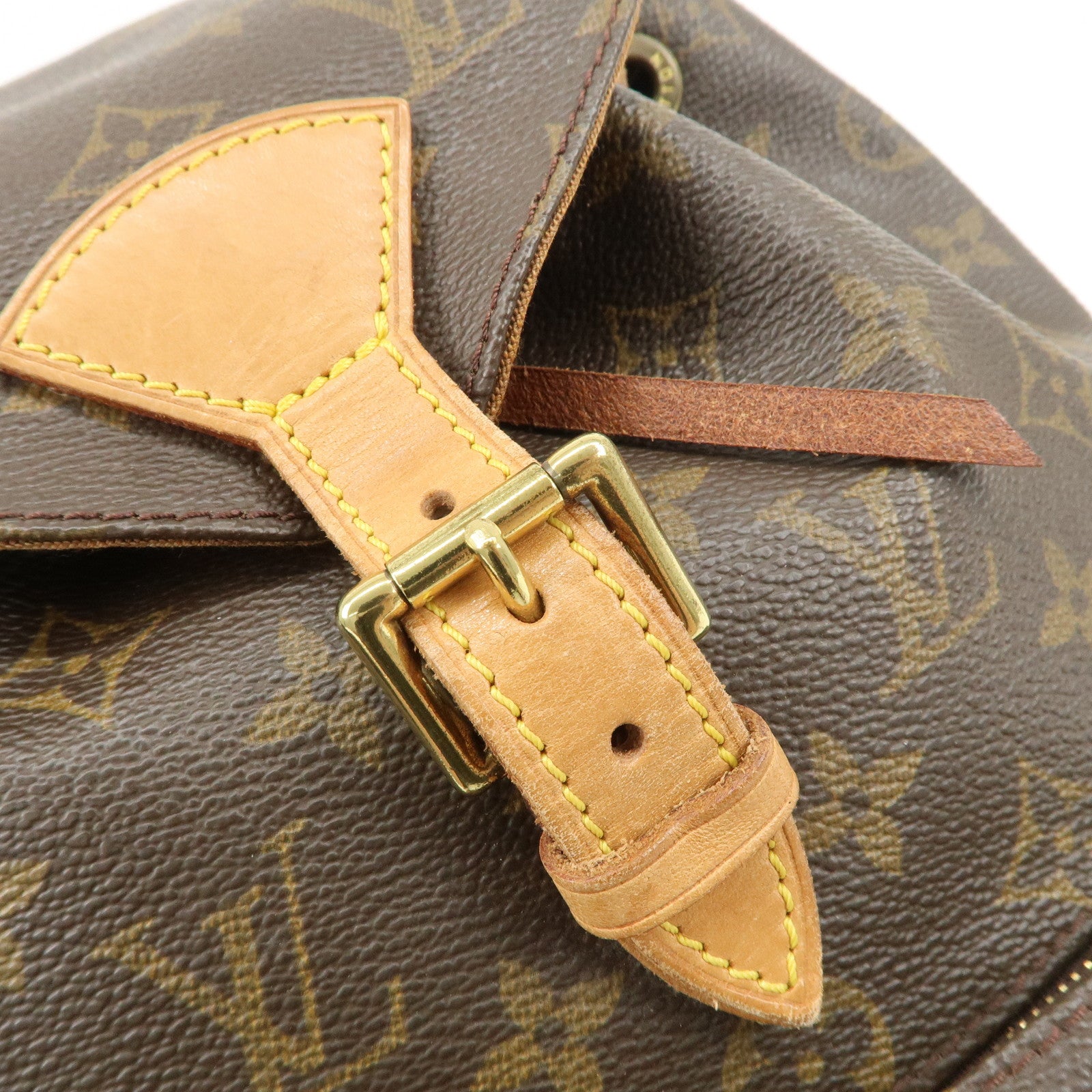 Louis Vuitton Monogram Montsouris MM Back Pack Brown M51136 Used