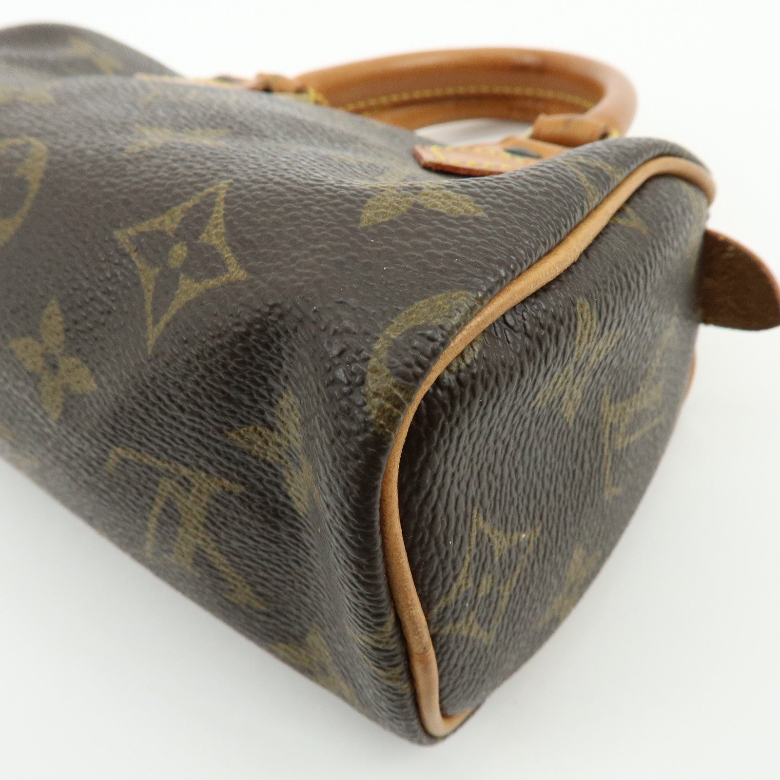 Louis Vuitton Monogram Mini Speedy Hand Bag & Strap Brown M41534