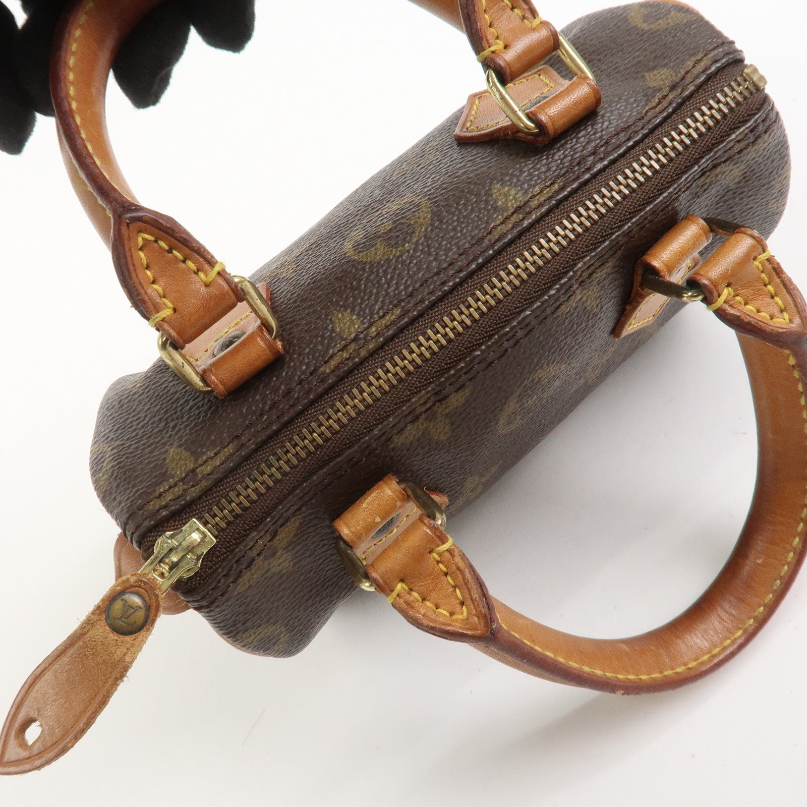 Louis Vuitton Monogram Mini Speedy Hand Bag Brown M41534