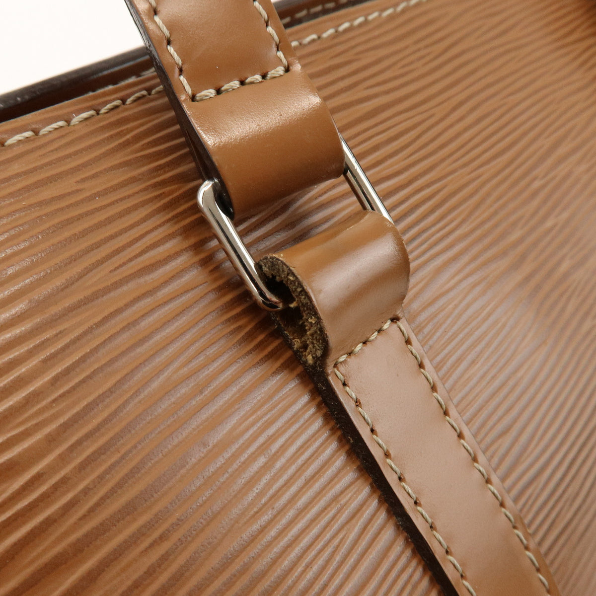Louis Vuitton Epi Soufflot Leather Shoulder Hand Bag Canelle M52861