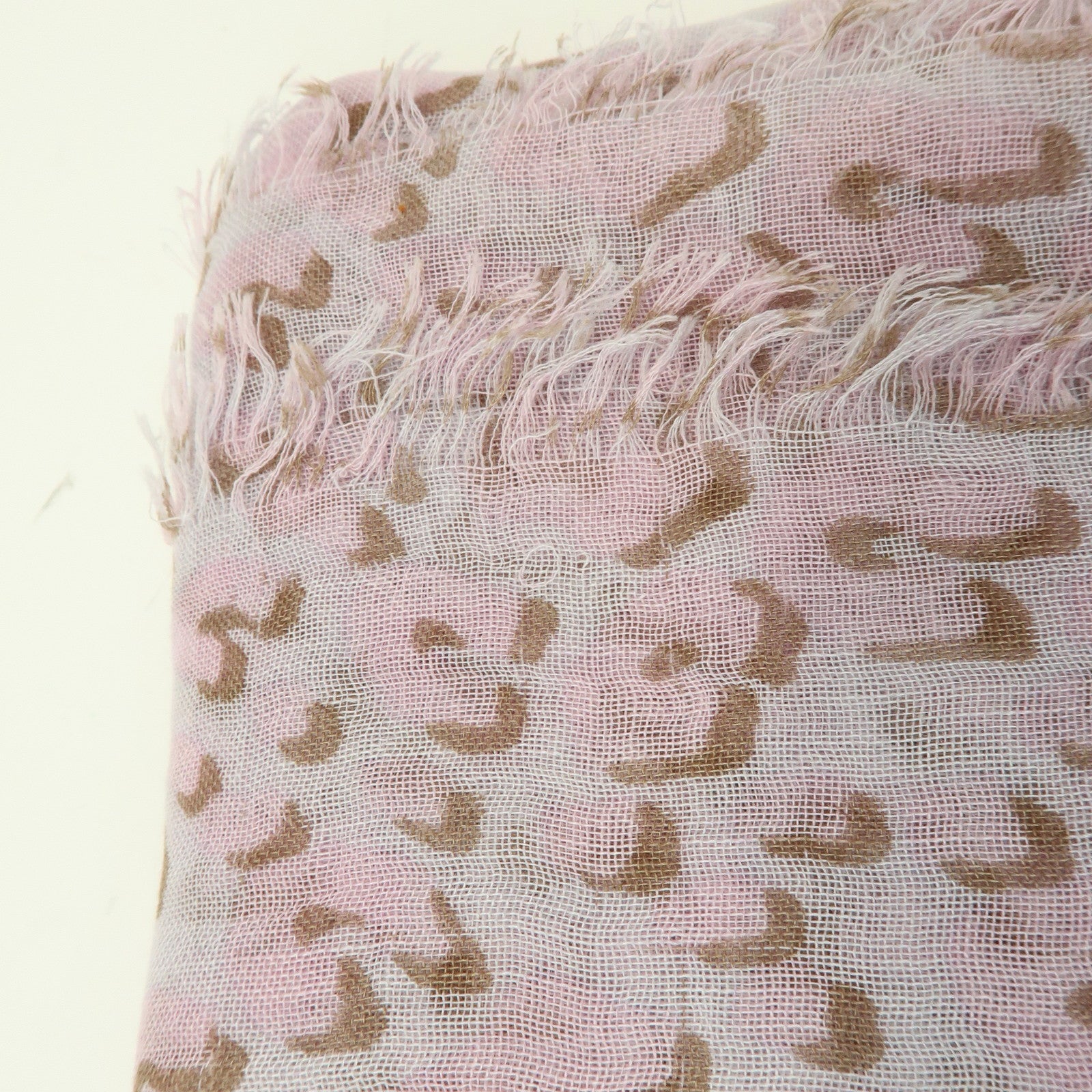 Louis Vuitton Leopard Cashmere Silk Scarf Shawl Pink Gray 413287