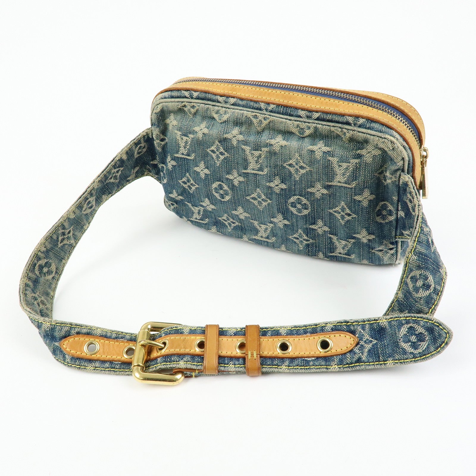 Louis Vuitton Monogram Denim Bum Bag Waist Bag Blue M95347