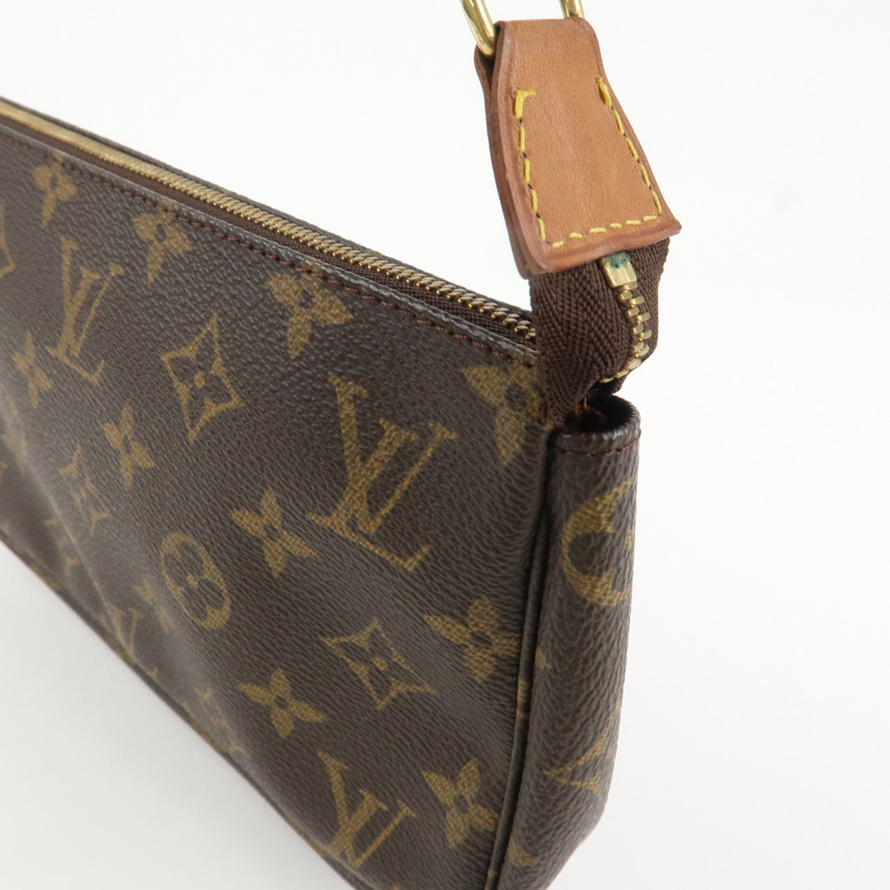 Louis Vuitton Monogram Pochette Accessoires Hand Bag Brown M51980 Used