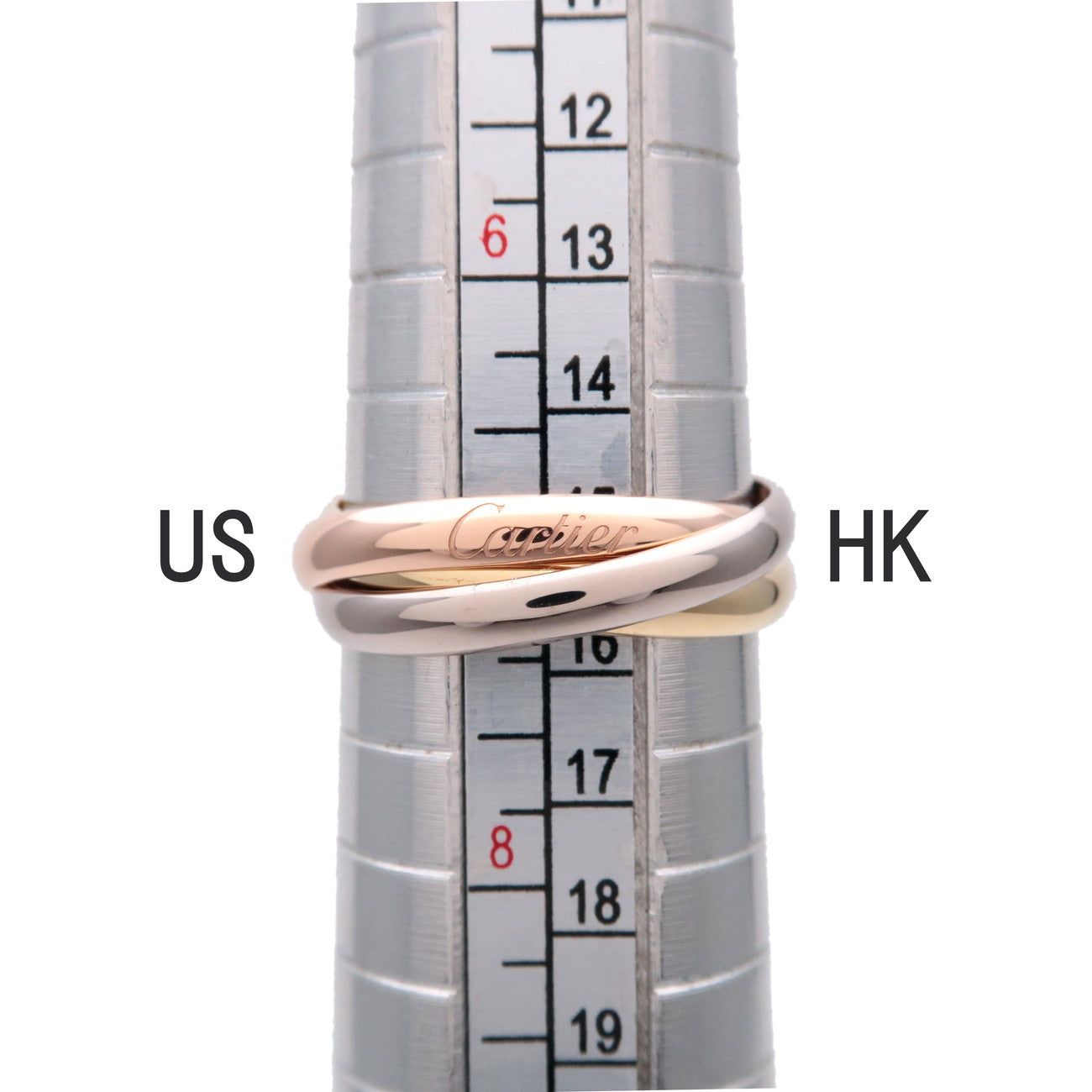 Cartier Trinity Ring SM K18 750YG/WG/PG #54 US7