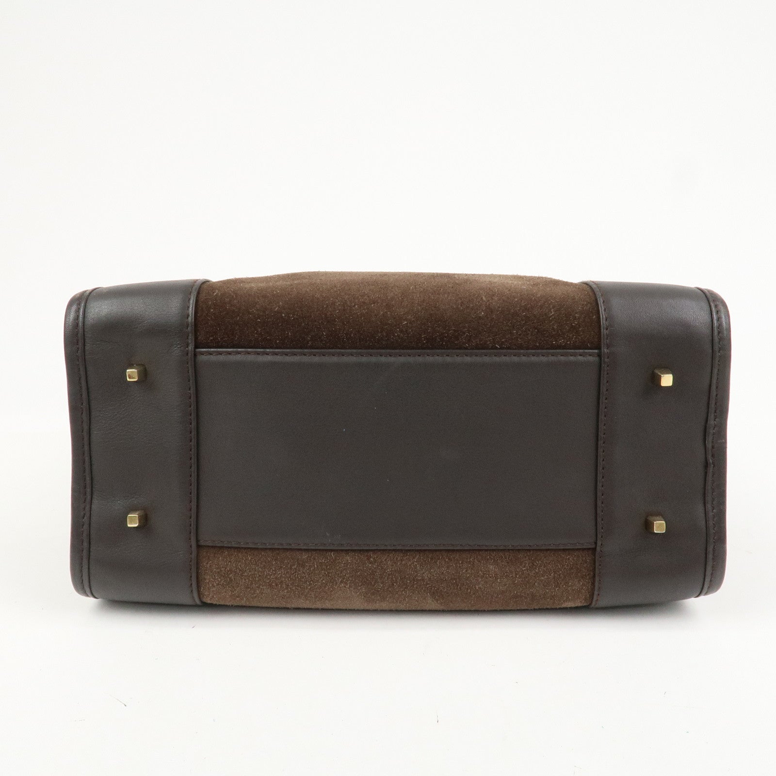 LOEWE Anagram Suede Leather Amazona 28 Hand Bag Brown