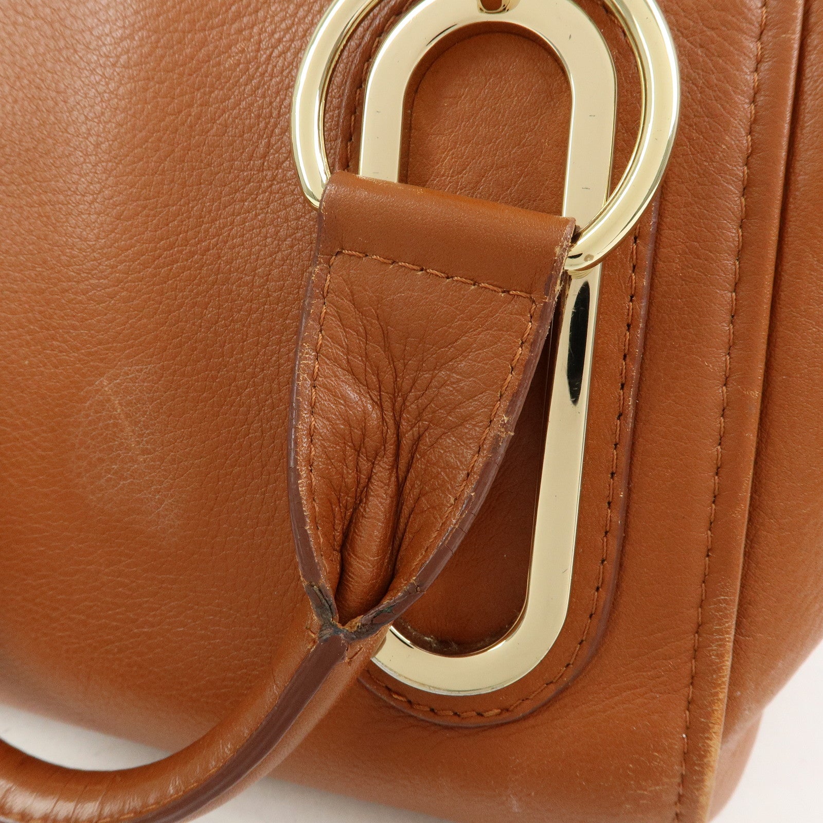 Chloe See by Chloe Page Leather 2Way Bag Hand Bag Brown