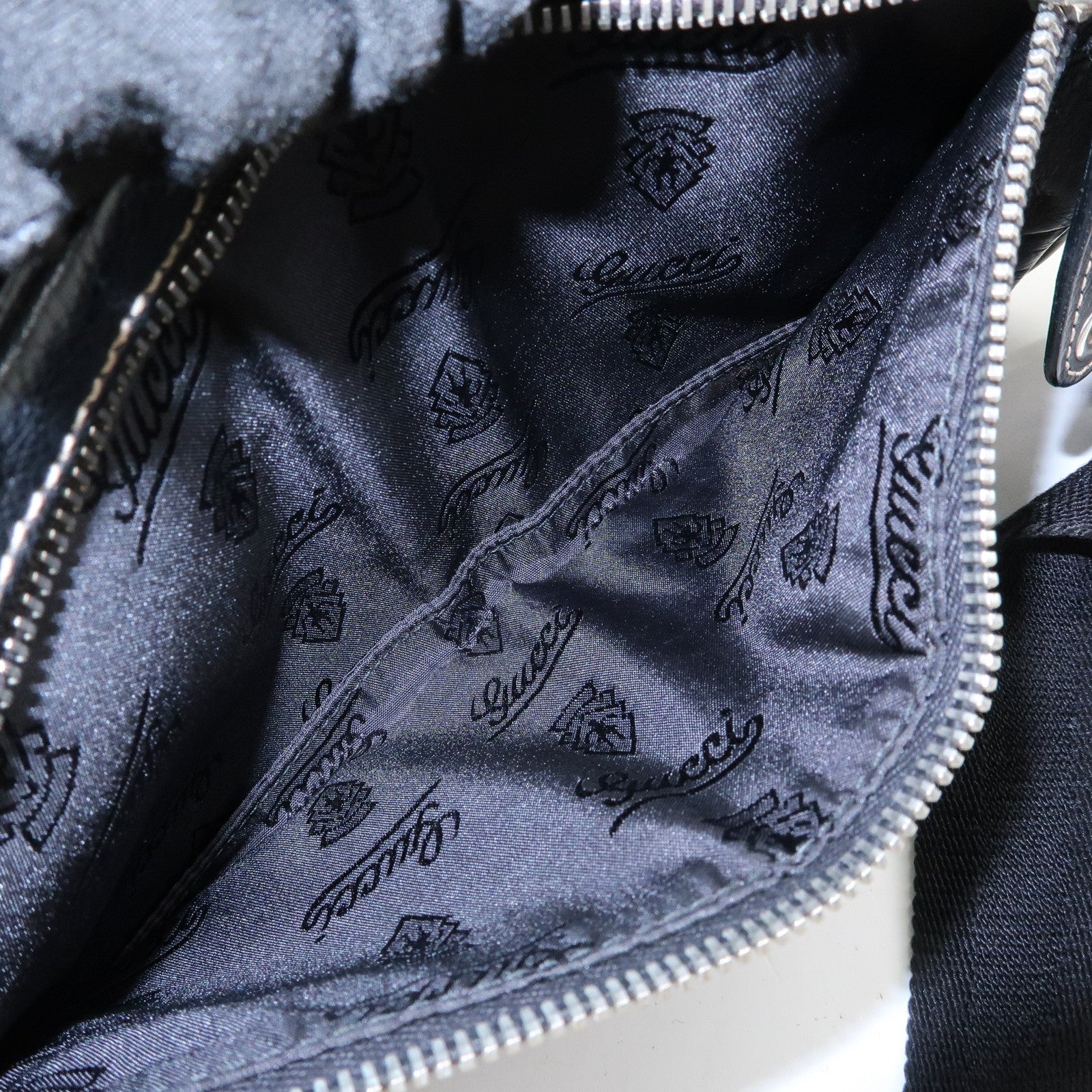 GUCCI Leather Waist Pouch Body Bag Crossbody Bag Black 201846