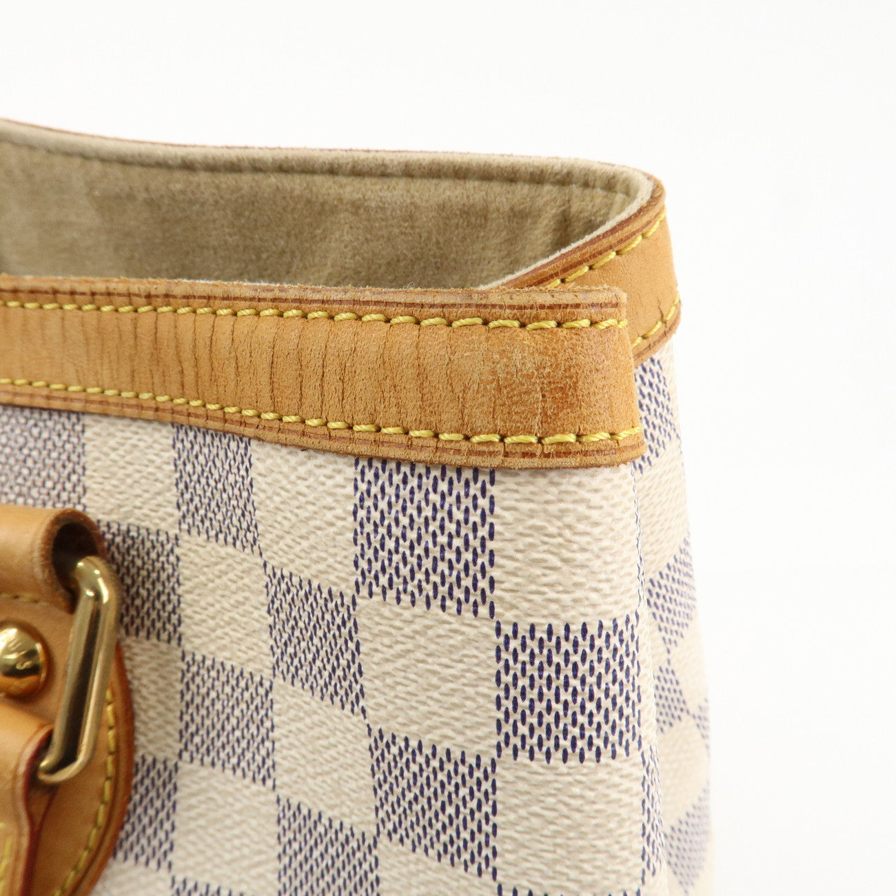 Louis Vuitton Damier Azur Hampstead MM Canvas Hand Bag N51206 Used