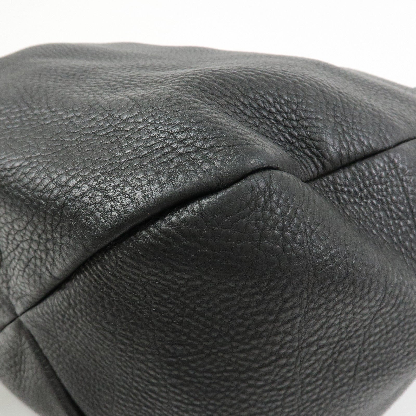 GUCCI Greenwich Logo Leather Shoulder Bag Hand Bag Black 257050