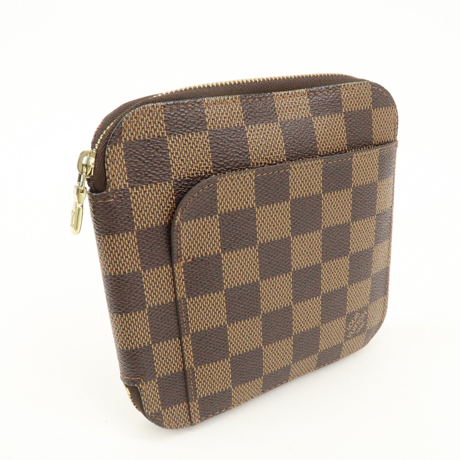 Louis Vuitton Damier Canvas Olaf Organizer Wallet Brown N61723 Used