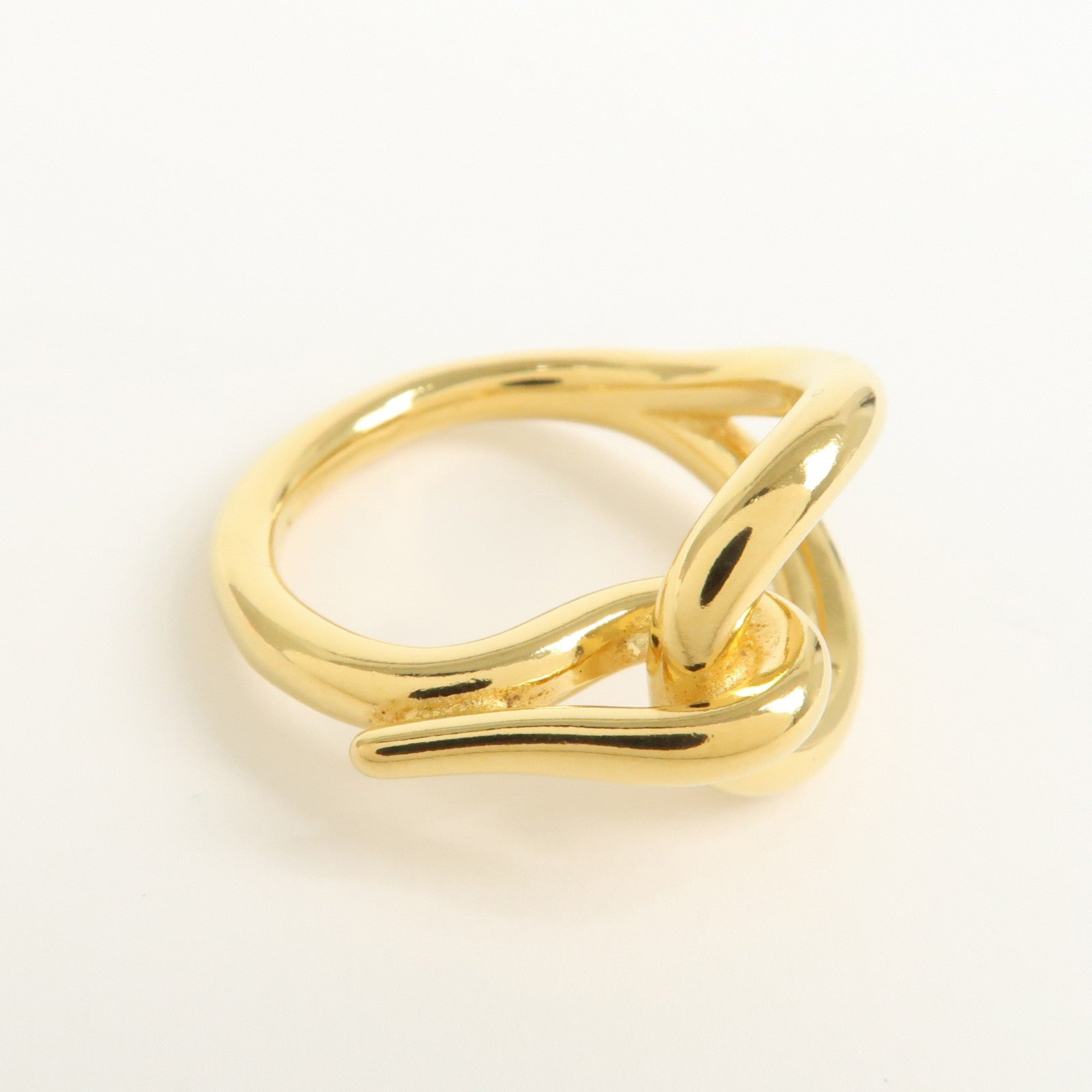 HERMES Metal Jumbo Scarf Ring Scarf Accessory Gold