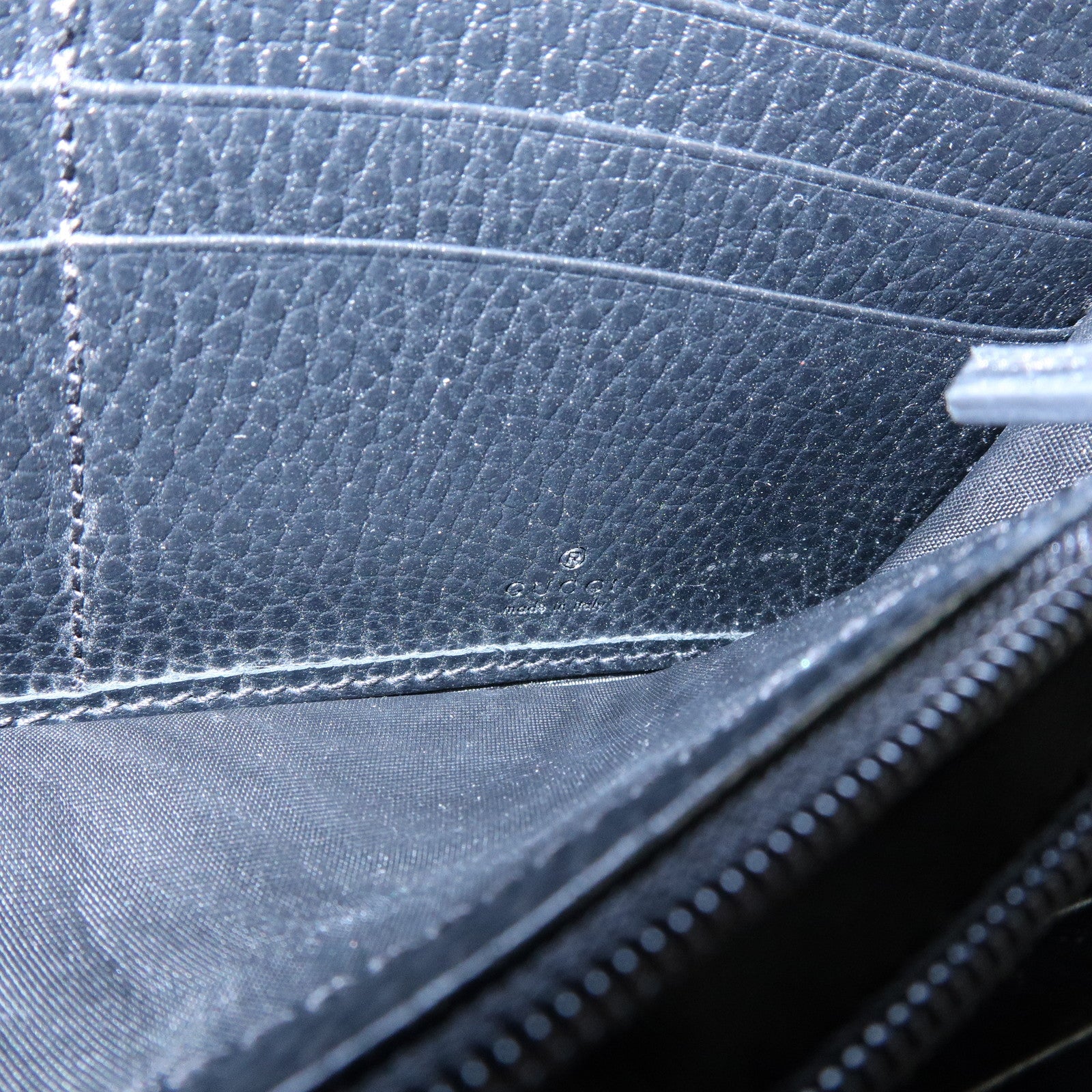 GUCCI GG Marmont Leather Long Flap Wallet Black 456116