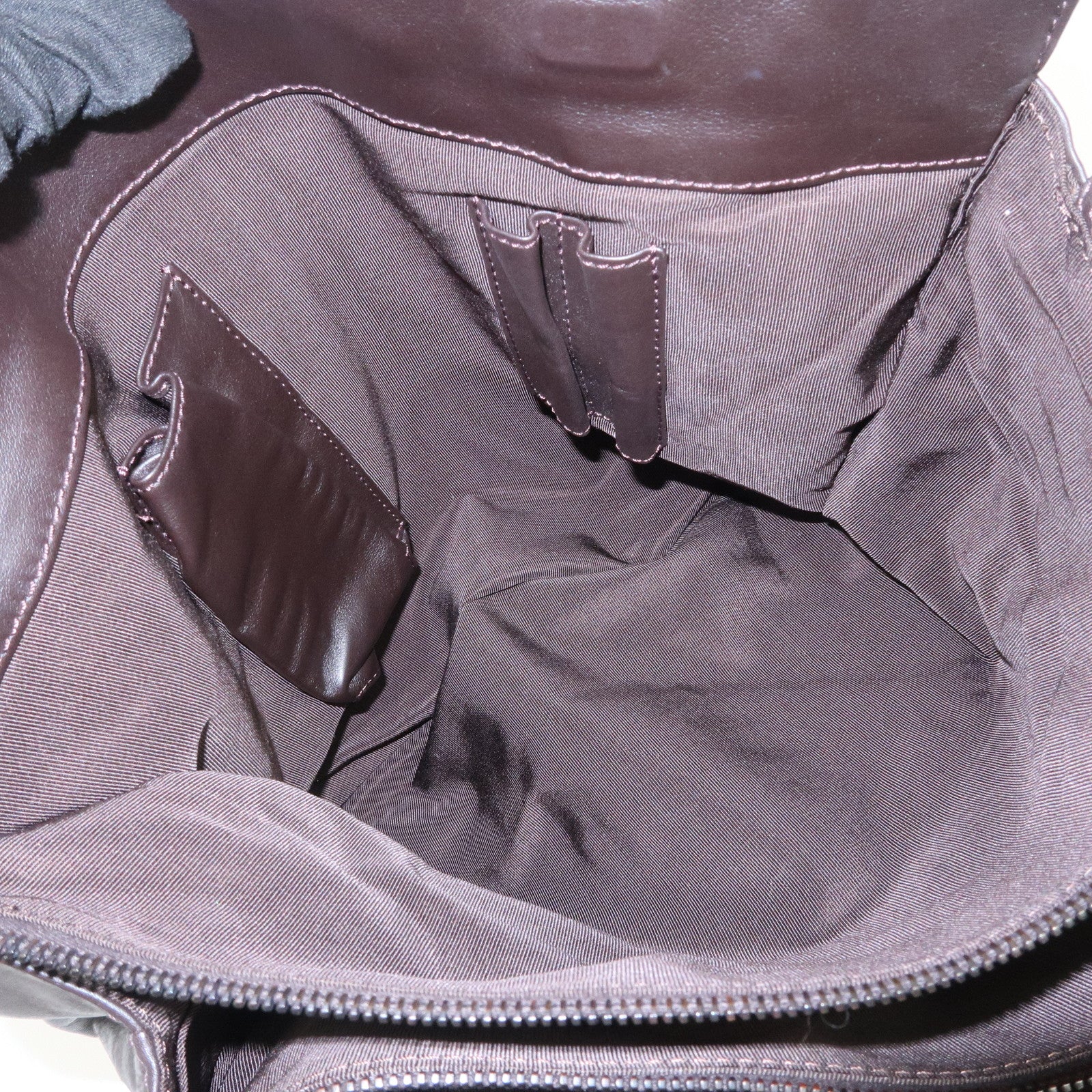 CHANEL COCO Mark Leather Tote Bag Shoulder Bag Brown A14305