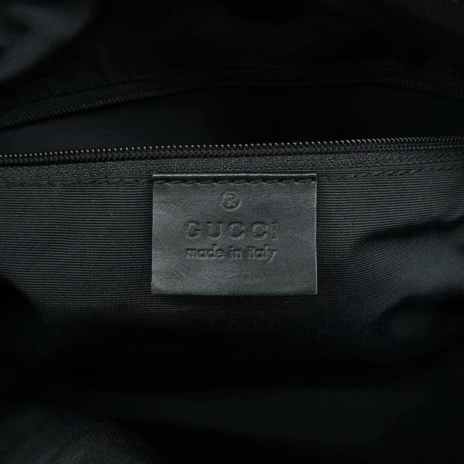 GUCCI GG Canvas Leather Hand Bag Boston Bag Black 92734