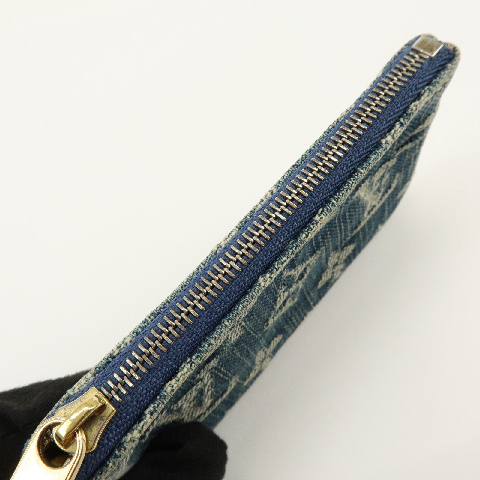 Louis Vuitton Monogram Denim Pochette Cles Coin Case Blue M95343