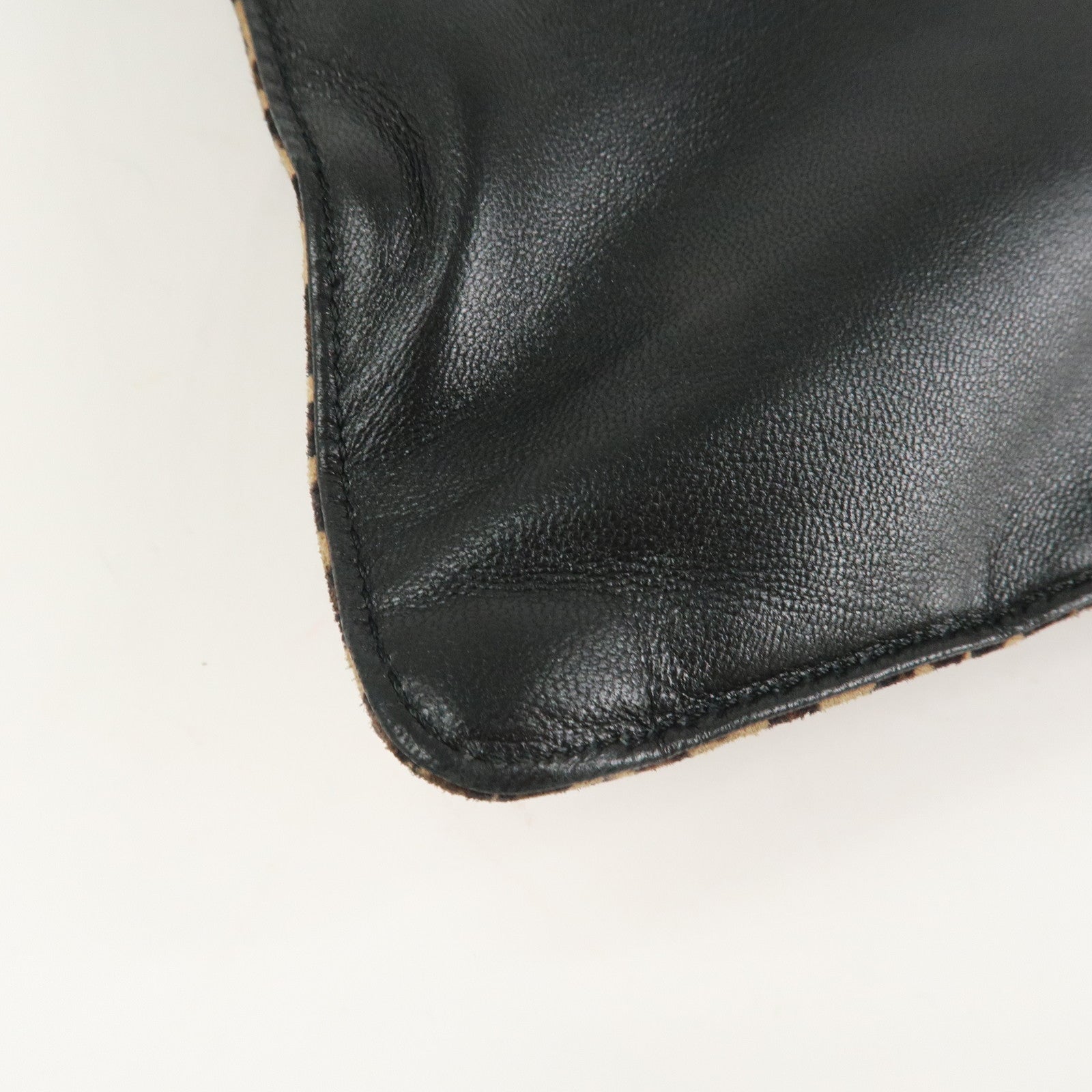 LOEWE Anagram Leather Tote Bag Leopard Black