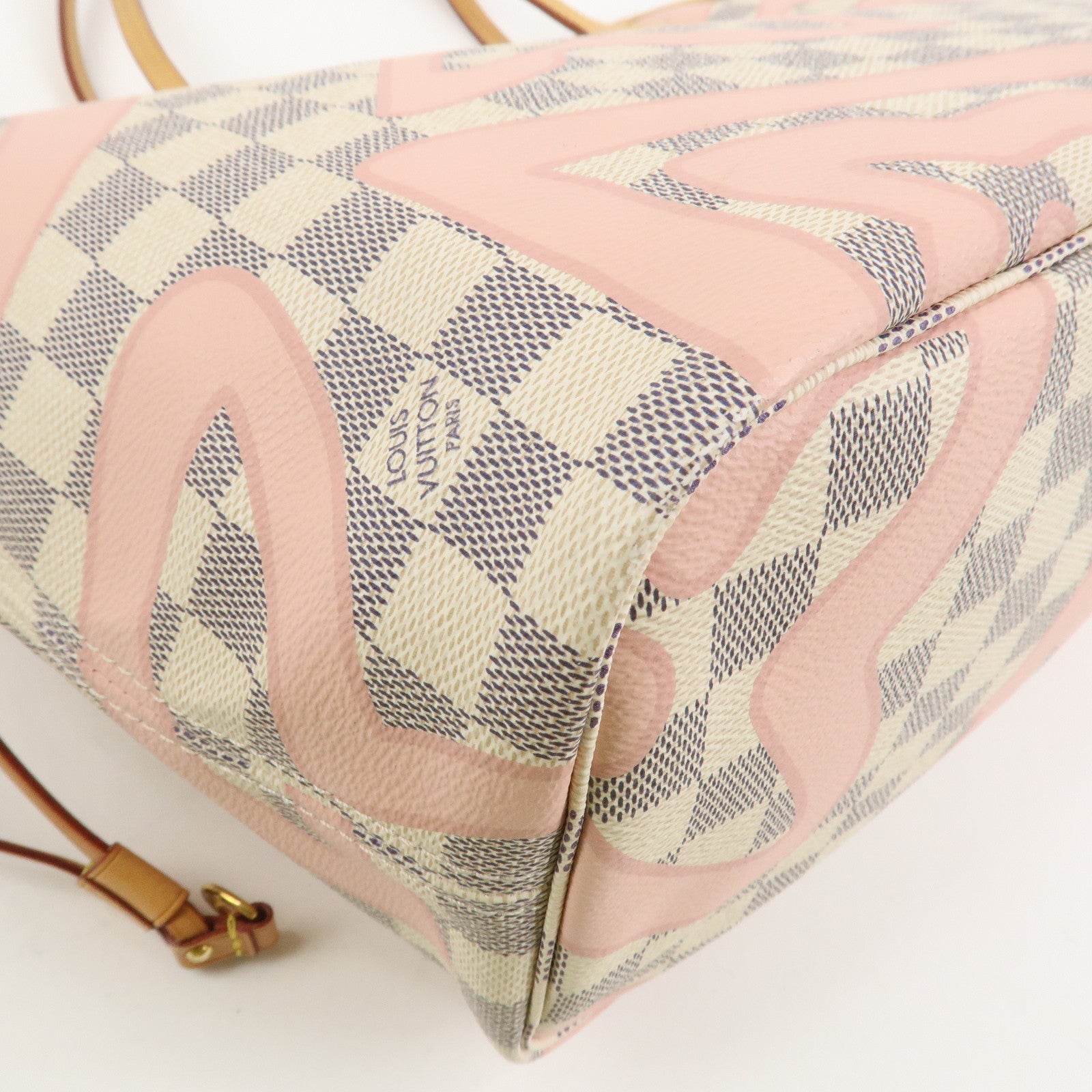Louis Vuitton Damier Azur Tahiti Neverfull MM Bag & Pouch N41050