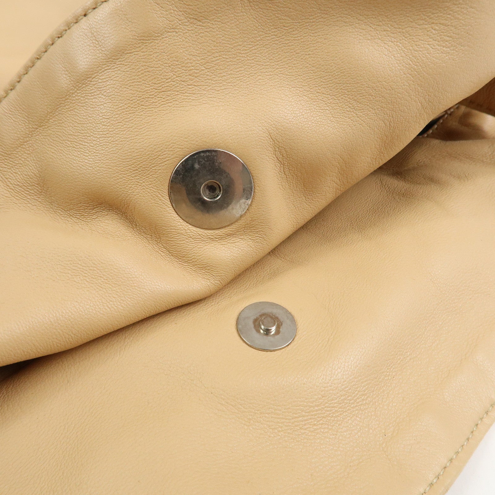 LOEWE Logo Nappa Leather Shoulder Bag Crossbody Bag Beige