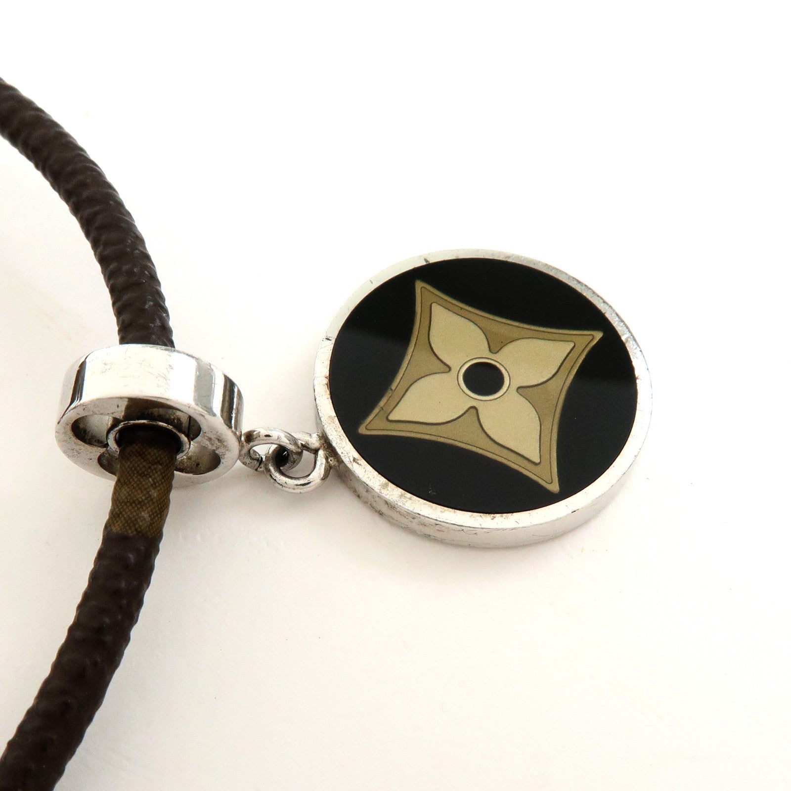 Louis Vuitton Monogram Canvas SV925 Pendentif Fleur Necklace M65436
