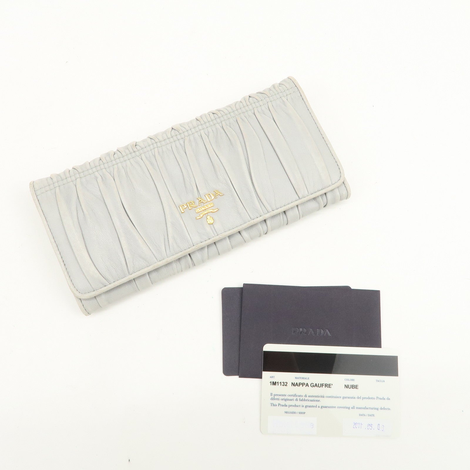 PRADA Leather Saffiano Leather Set of 3 Long Wallet 1MH132/1M1132