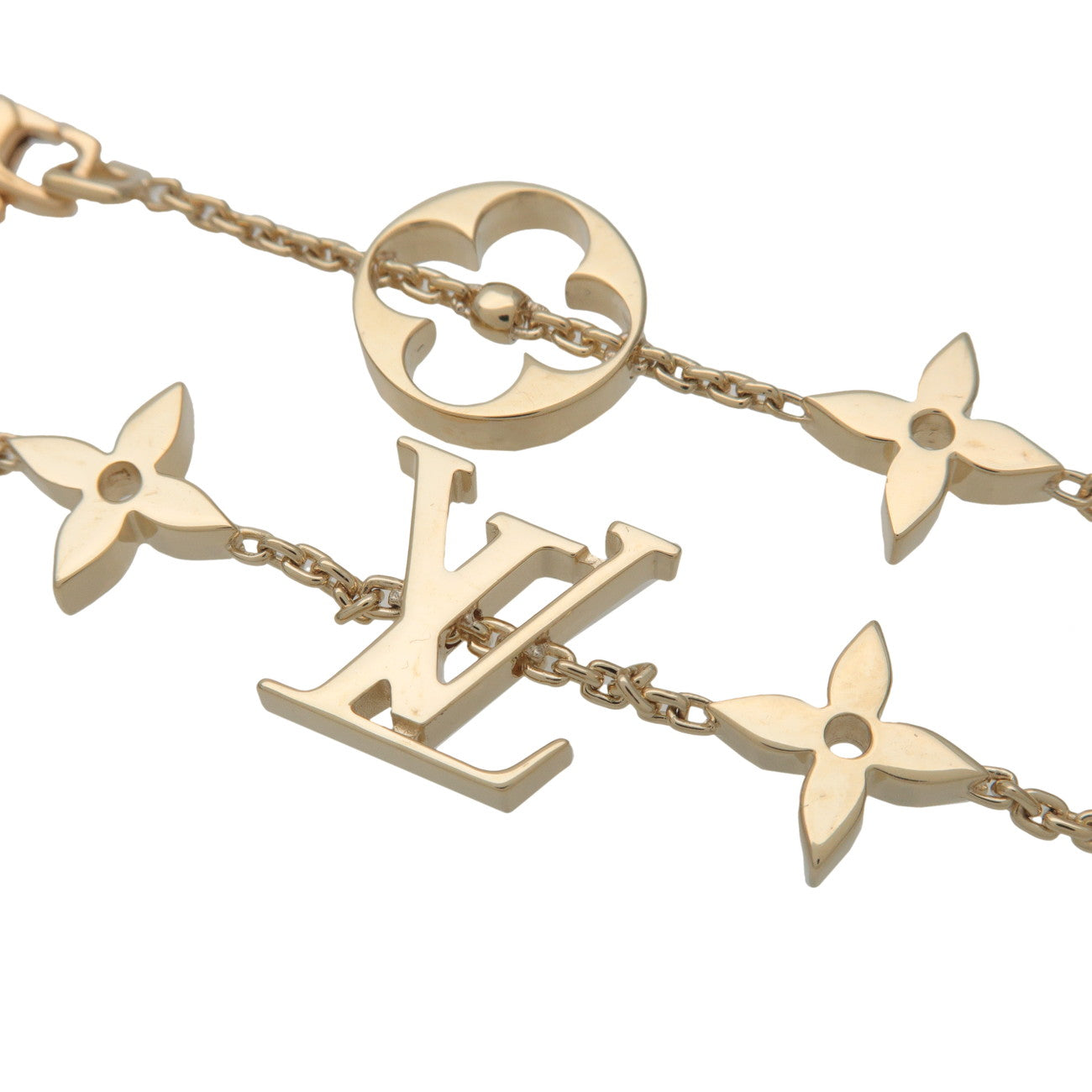 Louis Vuitton Monogram Bracelet K18 750YG Yellow Gold Q95018