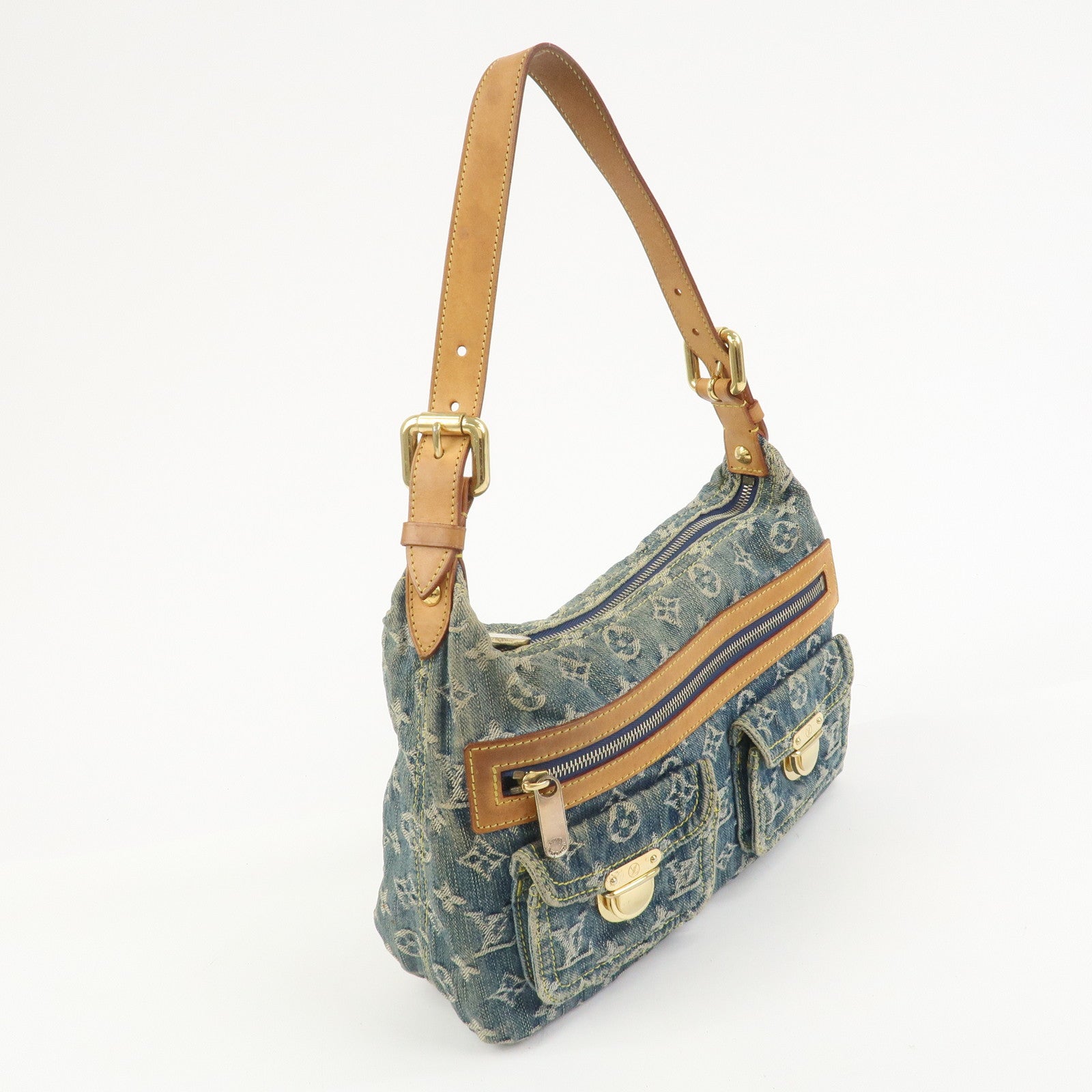 Louis Vuitton Monogram Denim Baggy PM 2Way Bag Shoulder Bag M95049