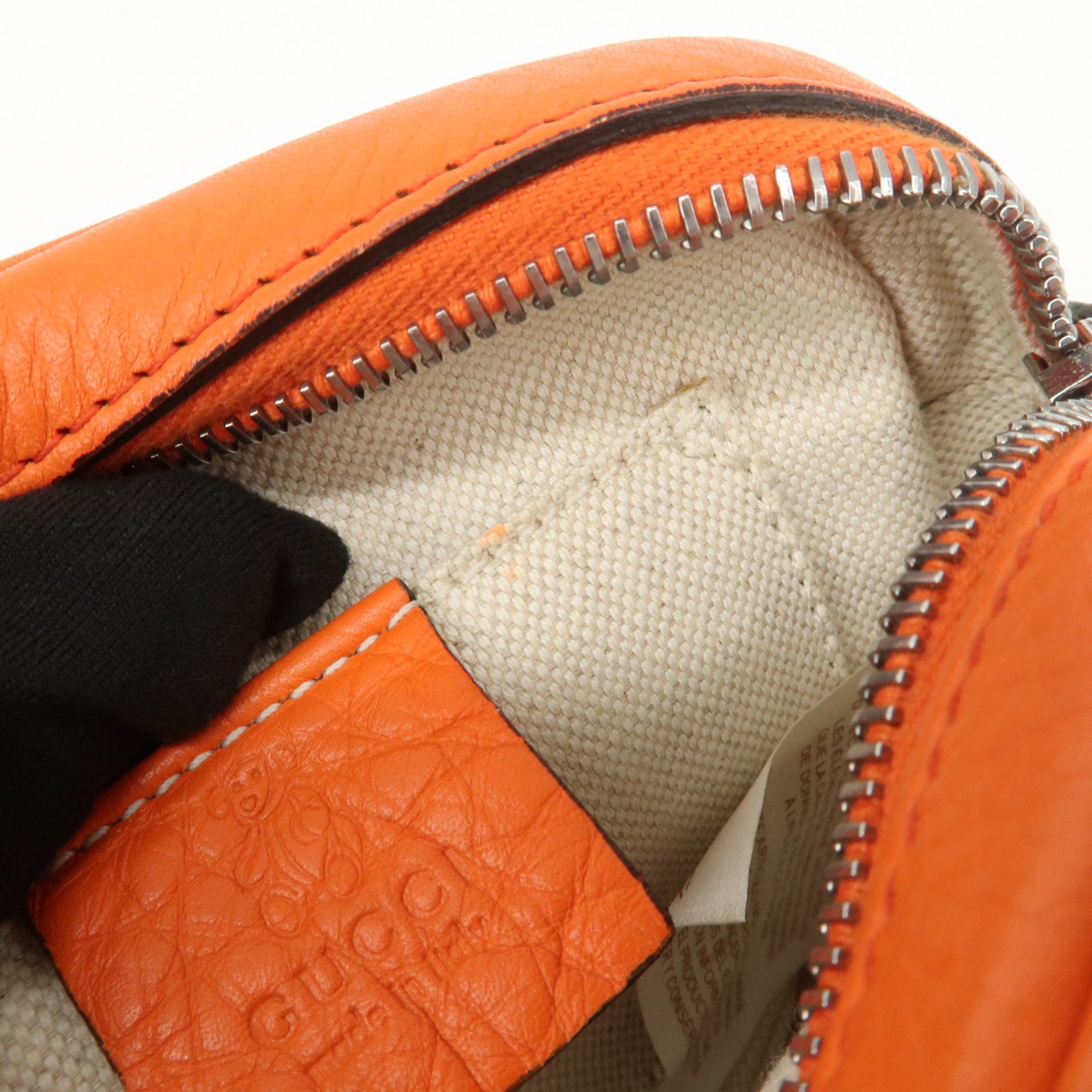 GUCCI SOHO Childrens Leather Mini Shoulder Bag Orange 355202